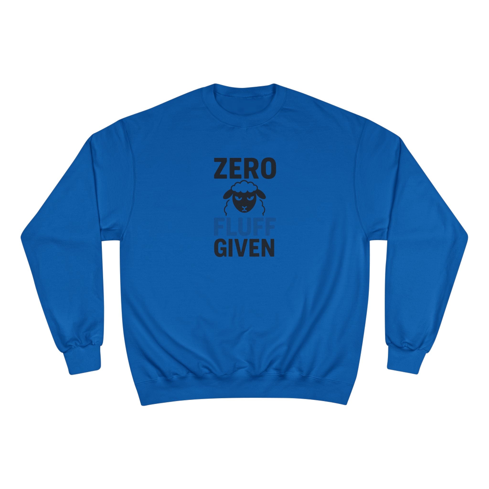 Zero Fluff Given Sweatshirt — Funny Sheep Graphic Crewneck