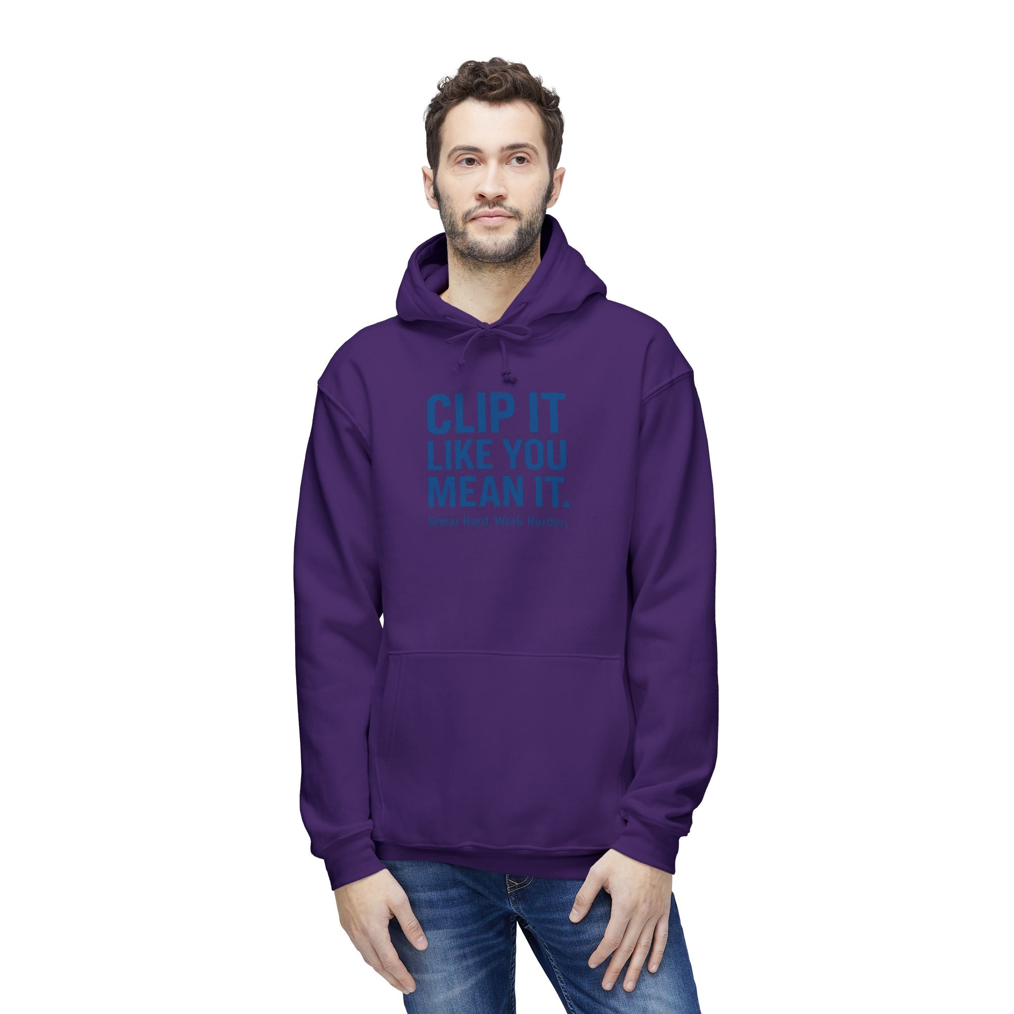 Hoodie — "Clip It Like You Mean It" Motivational Barber Hoodie