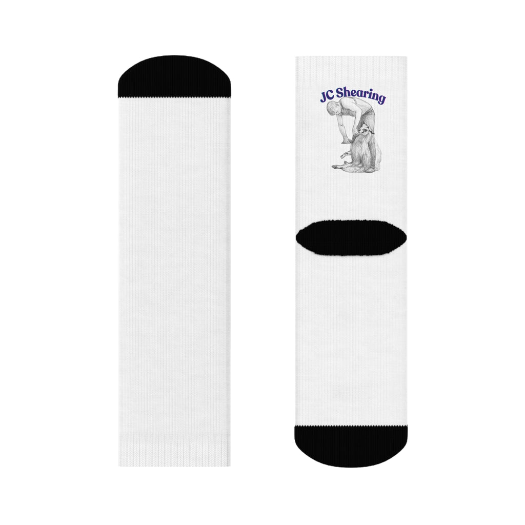 JC Shearing Crew Socks — Sheep Shearer Illustration