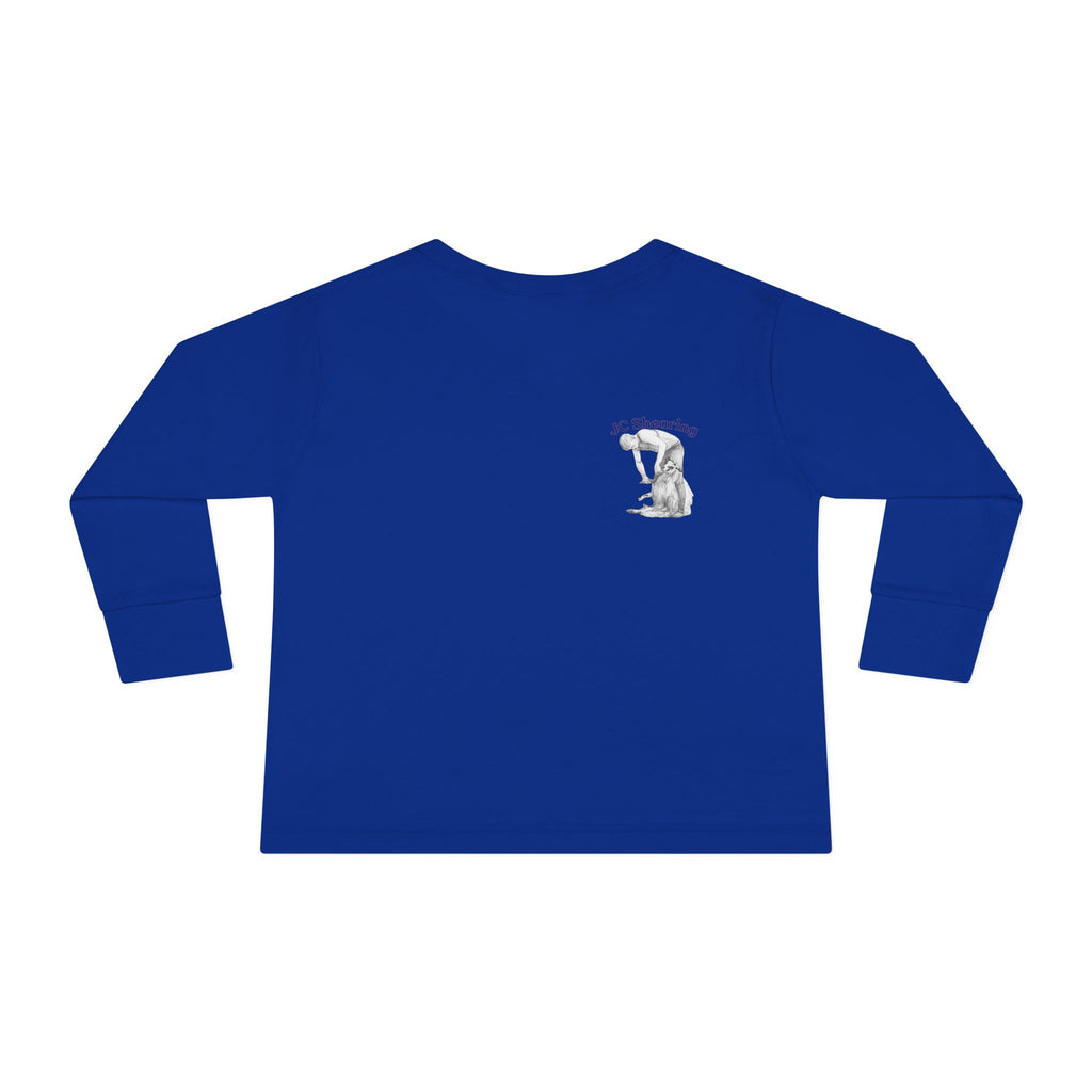 Toddler Long Sleeve Tee — Colorful Jumping Sheep Kids Shirt