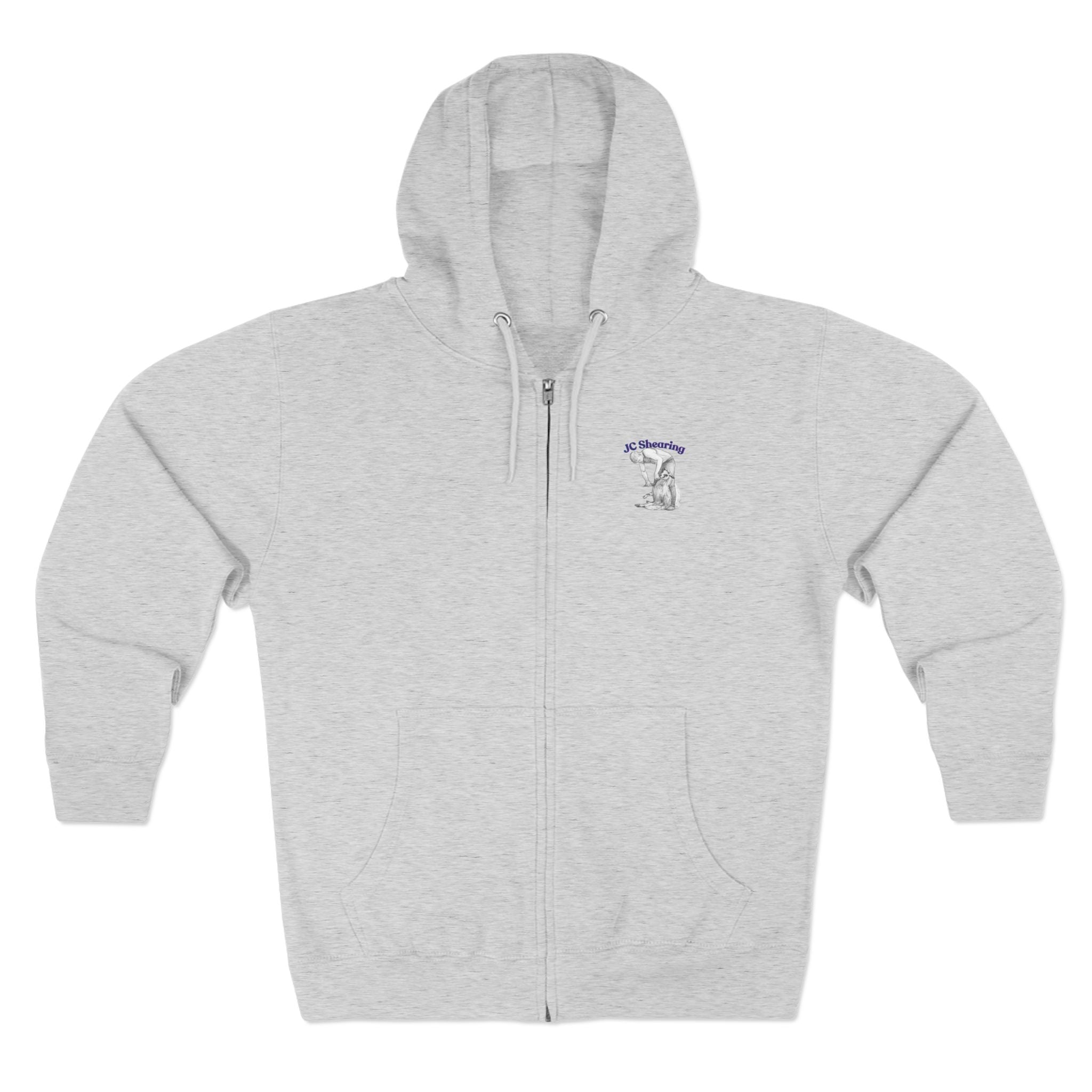 JC Shearing Sheep Zip Hoodie — Farm Life Zip-Up Hoodie