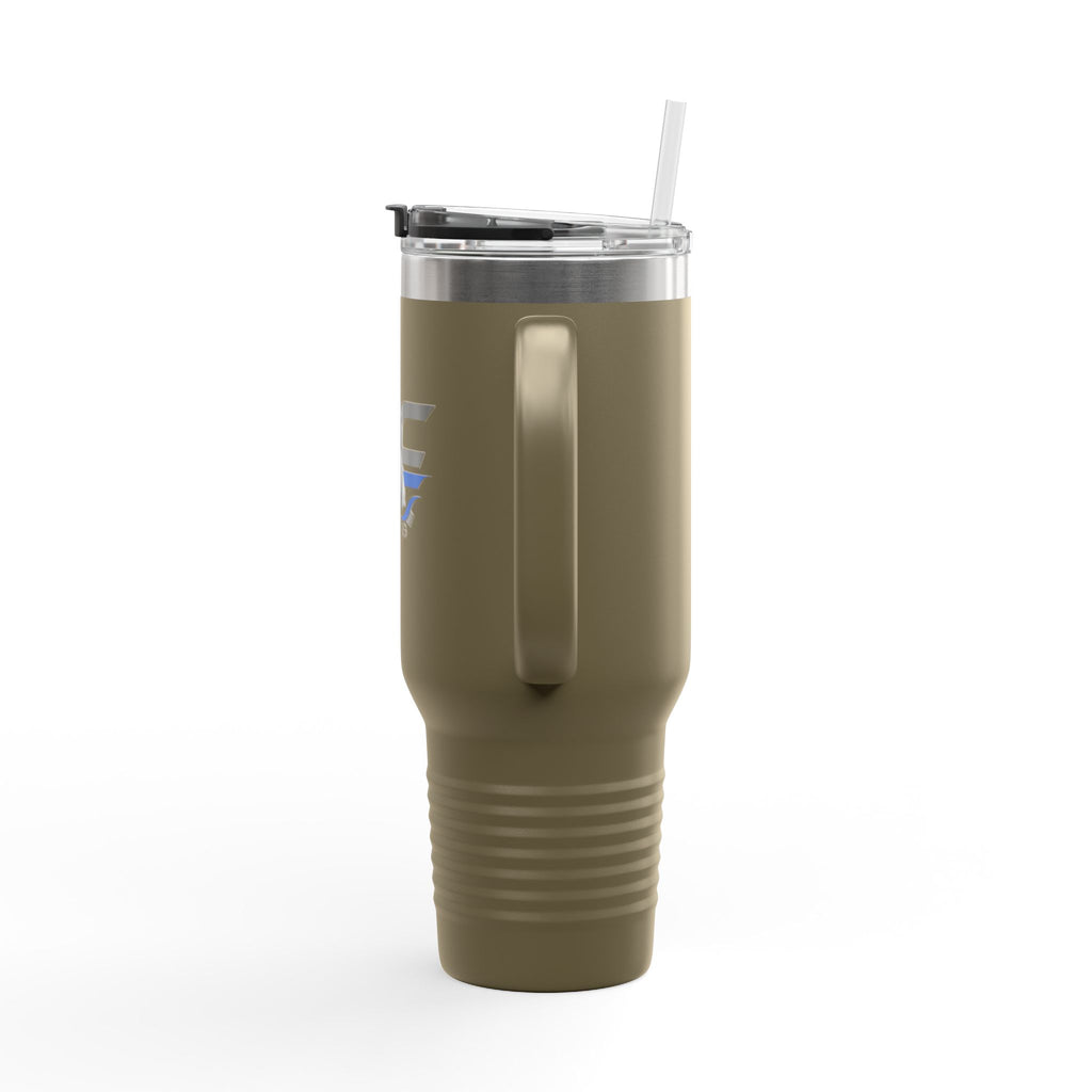 40oz Insulated Travel Mug — "JC Shearing" Sheep Grooming Design