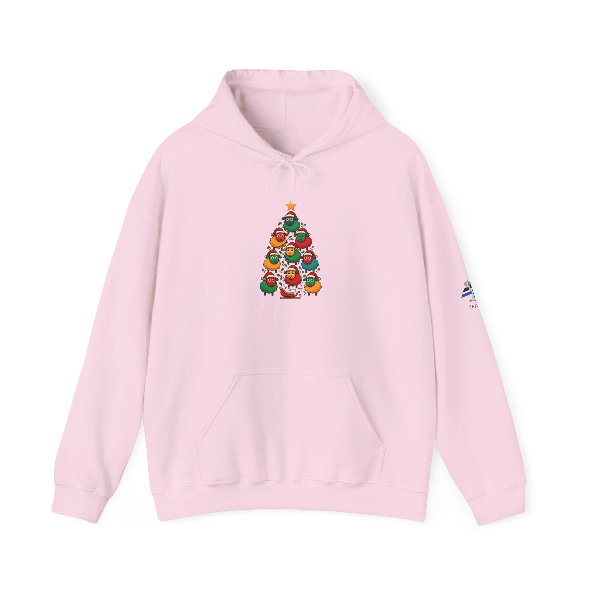 Christmas Tree Sheep Hoodie – Cute Holiday Bird Tree Graphic Sweatshirt