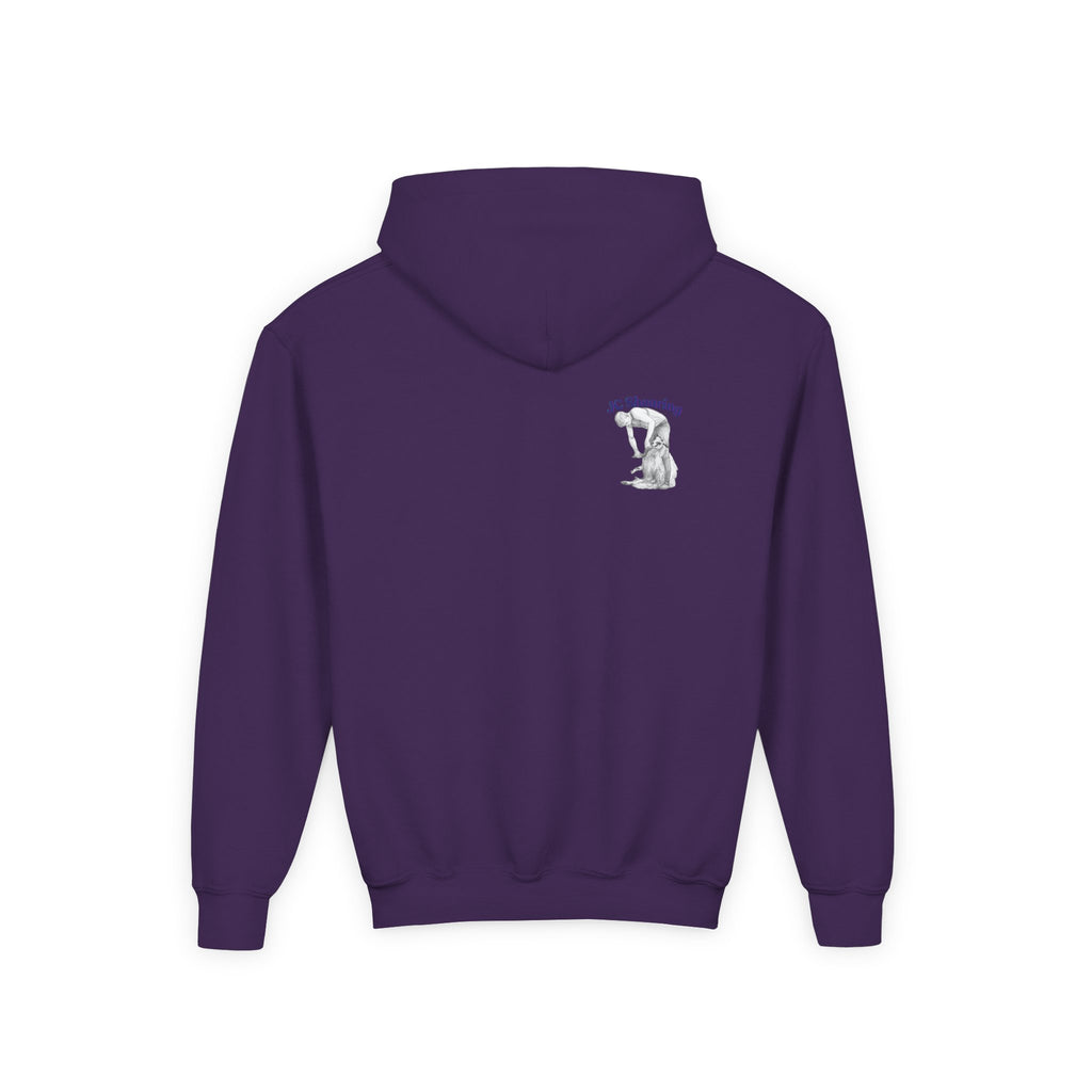 Youth Hoodie — Vintage Kids & Dog Graphic Pullover