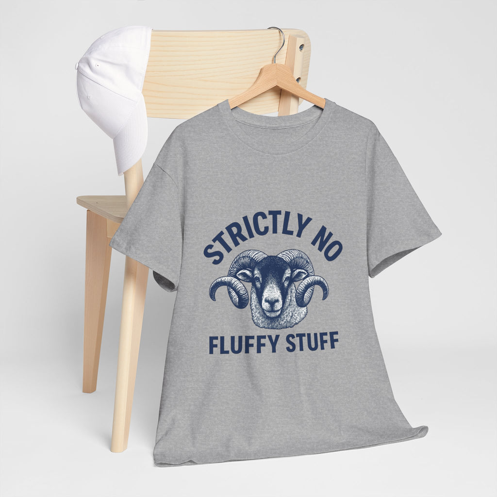 Short-Sleeve Tee — "Strictly No Fluffy Stuff" Ram Graphic T-Shirt