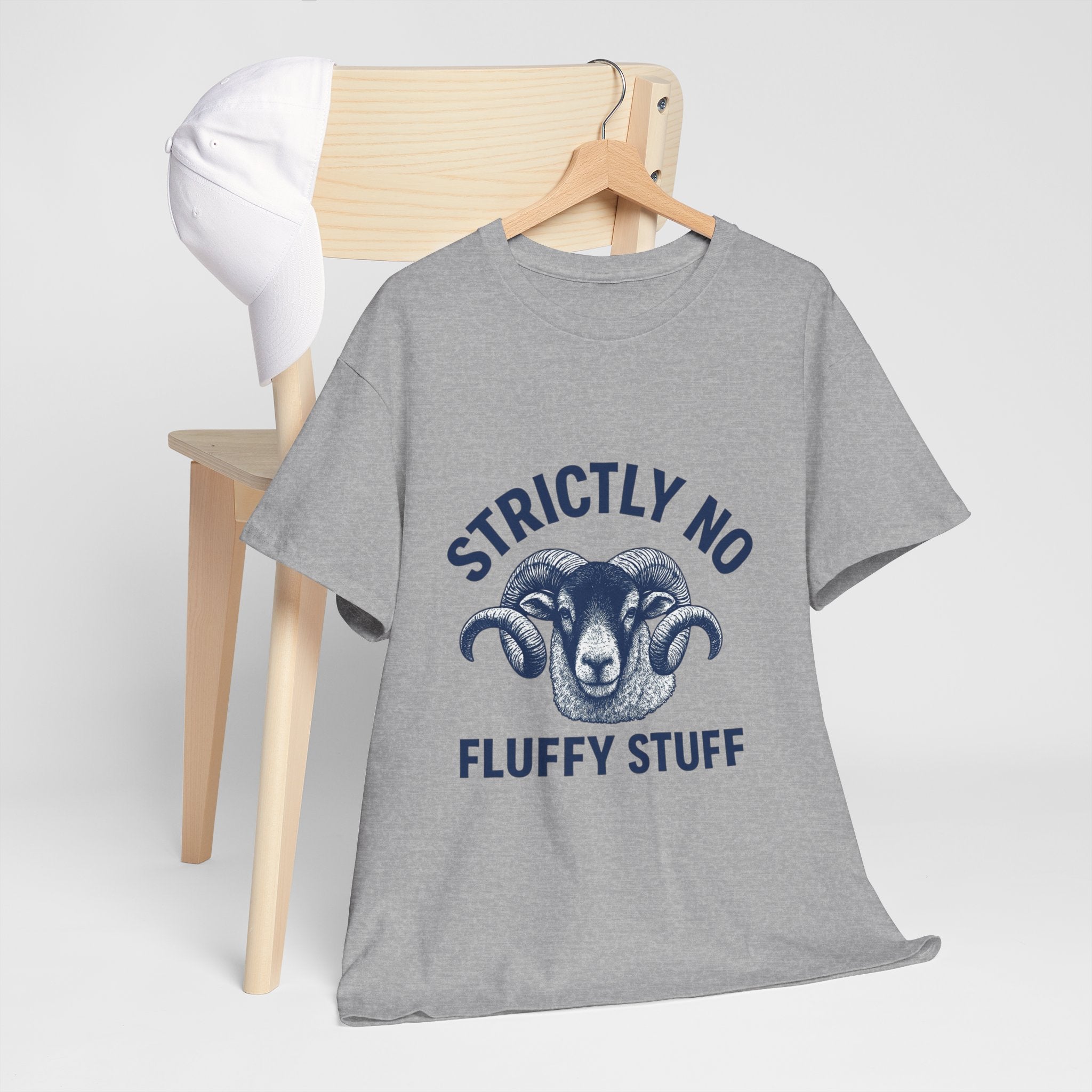 Short-Sleeve Tee — "Strictly No Fluffy Stuff" Ram Graphic T-Shirt