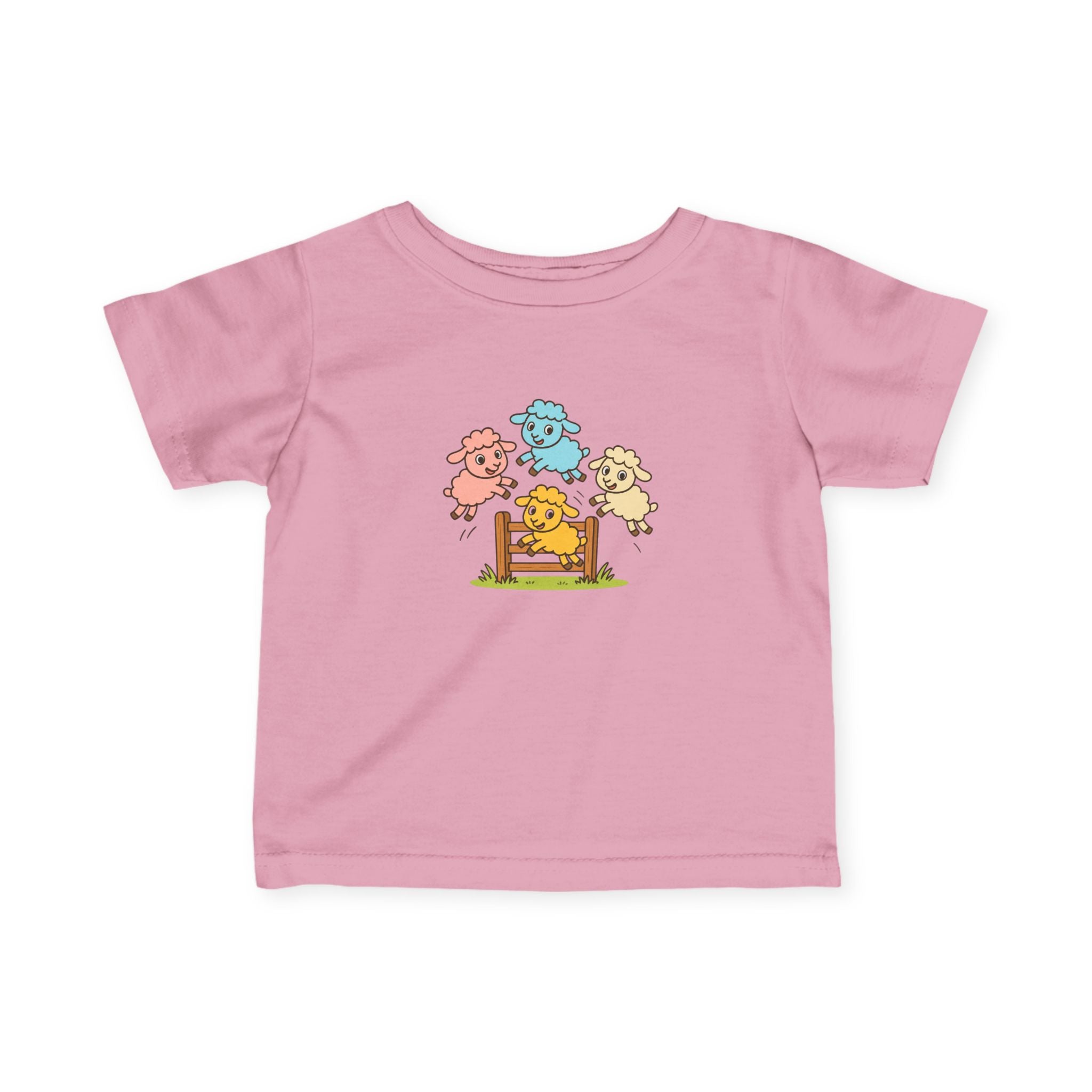 Infant Tee — Cute Jumping Sheep Nursery Graphic