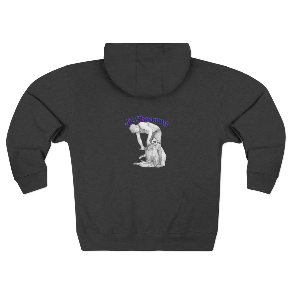 JC Shearing Sheep Zip Hoodie — Farm Life Zip-Up Hoodie