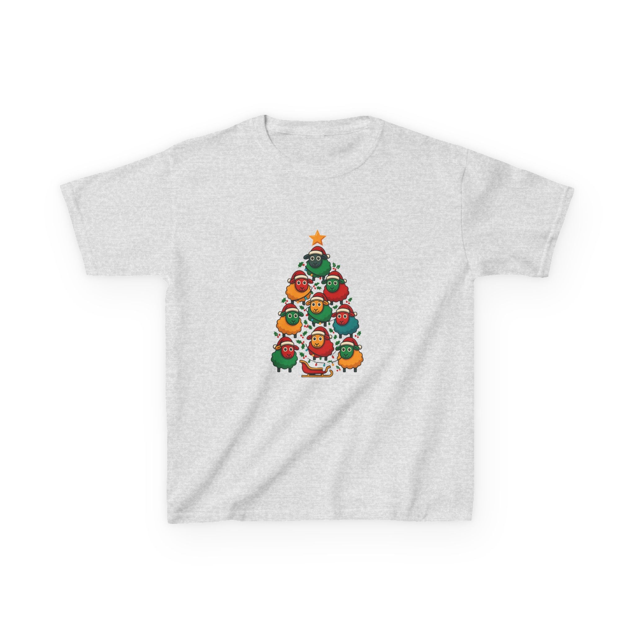 Kids Christmas Tree Sheep Tee — Festive Holiday Shirt for Children