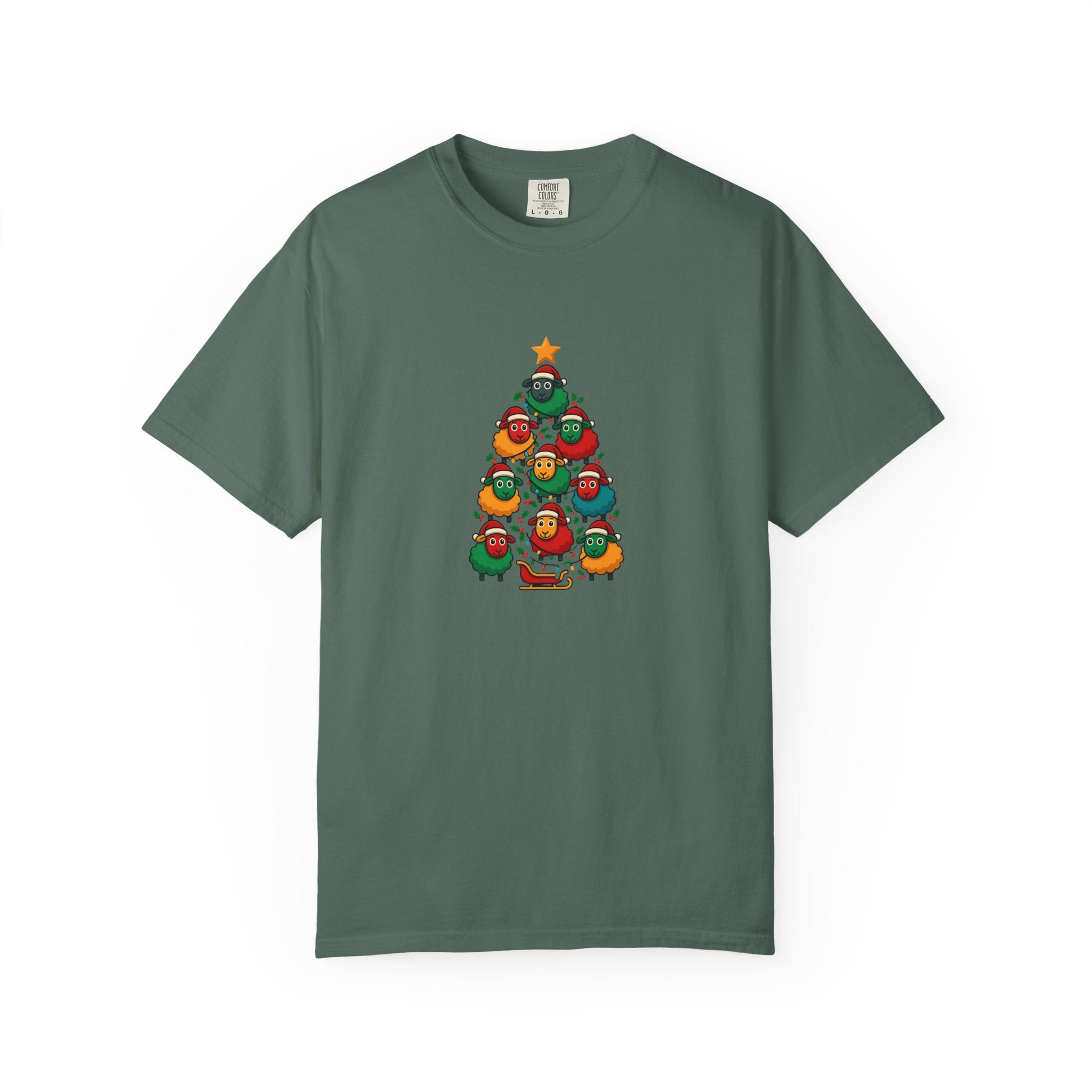 Christmas Tree Sheep Graphic T-Shirt