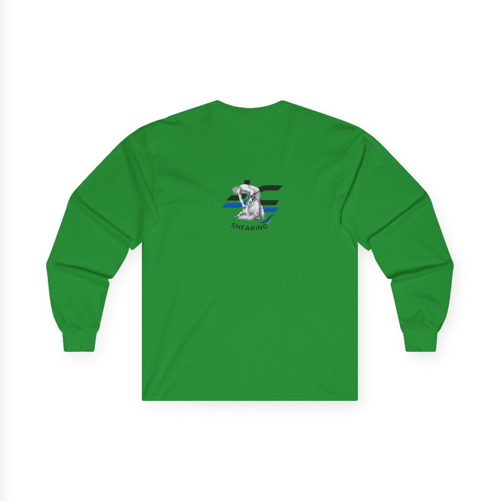 Long Sleeve Tee — Christmas Sheep Tree Graphic Holiday Shirt