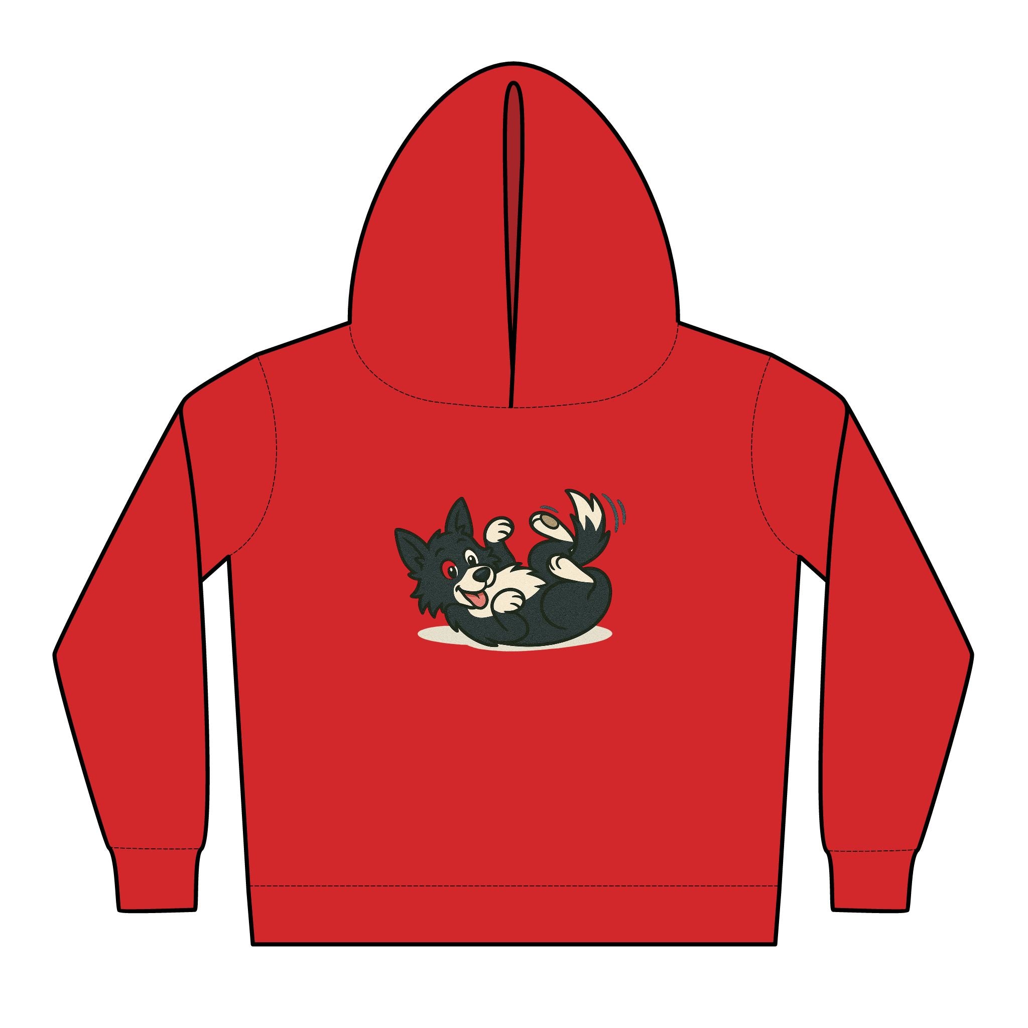 Toddler Hoodie — Cute Red Car Cartoon with 'What kind of cars do sheep drive?' Graphic