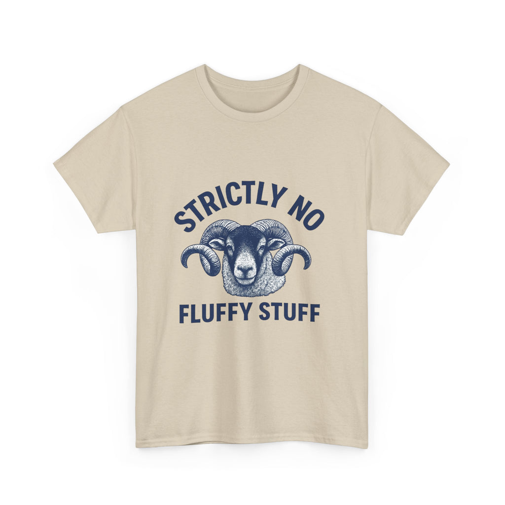 Short-Sleeve Tee — "Strictly No Fluffy Stuff" Ram Graphic T-Shirt