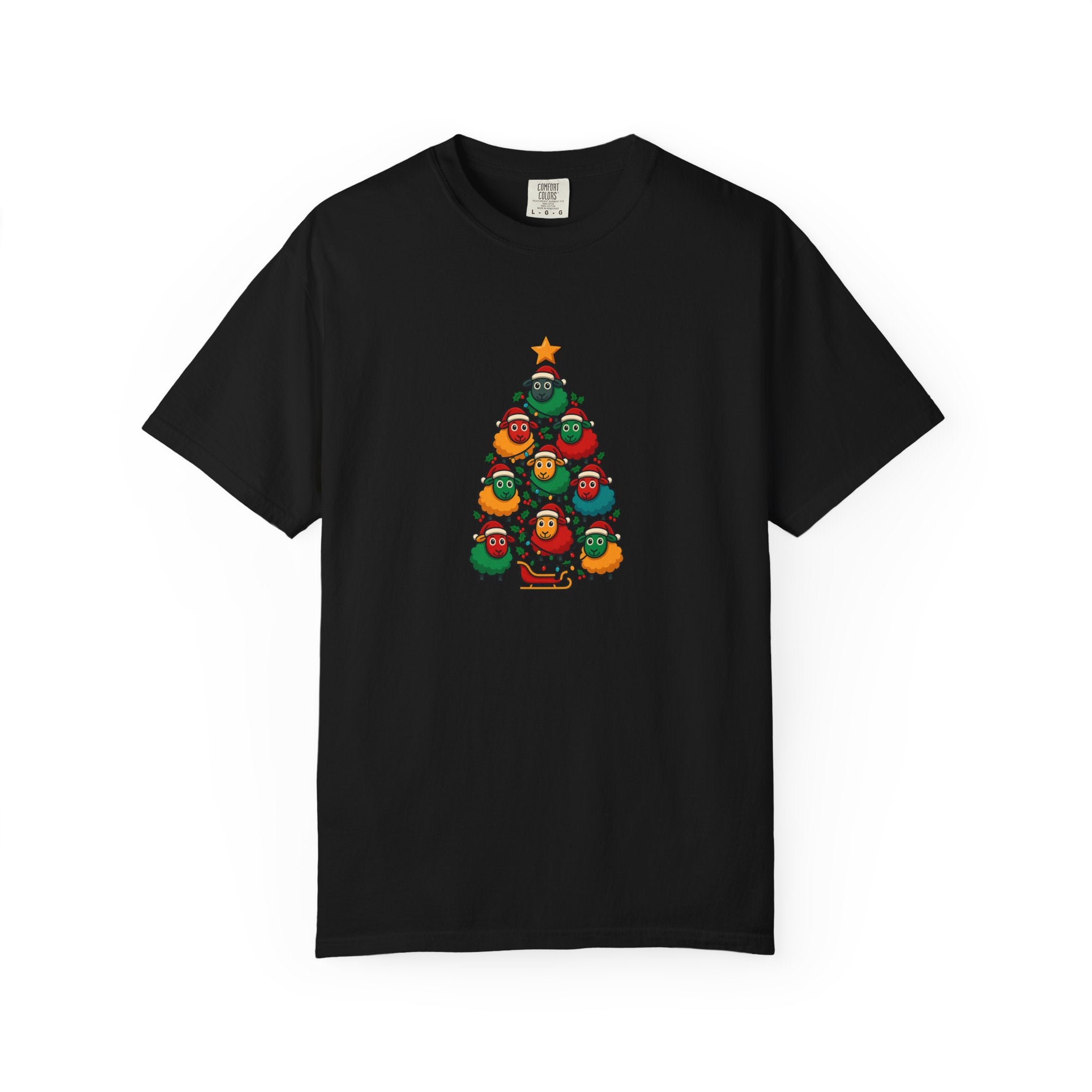 Christmas Tree Sheep Graphic T-Shirt
