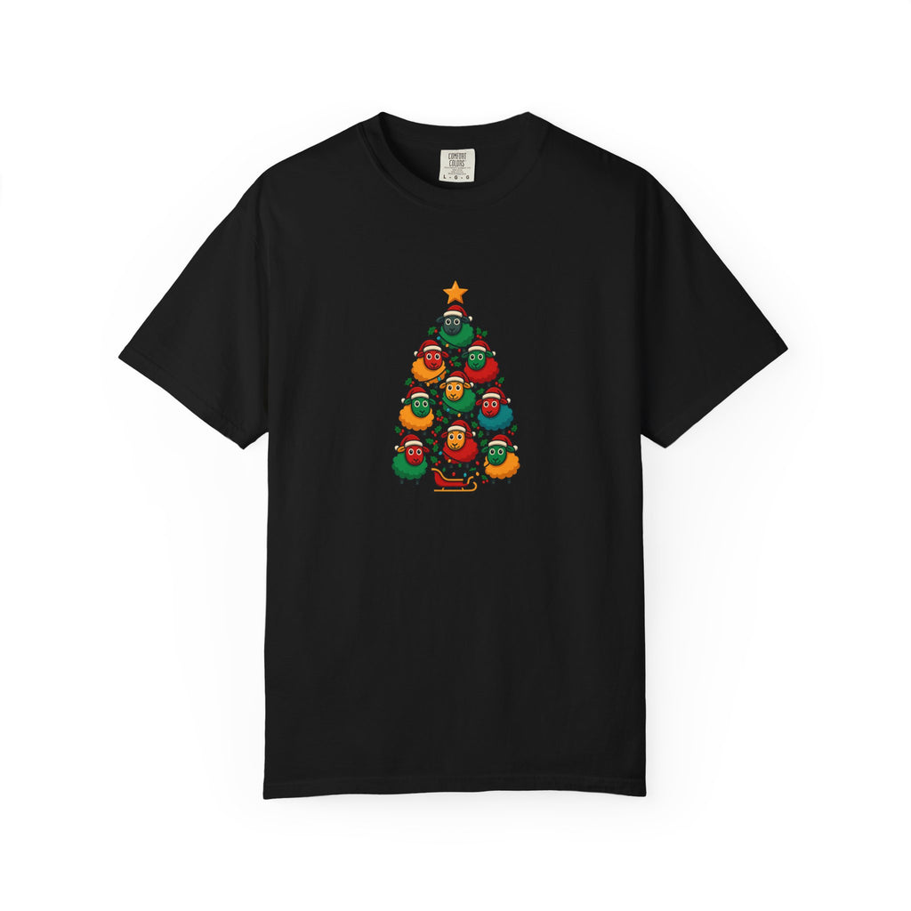 Christmas Tree Sheep Graphic T-Shirt