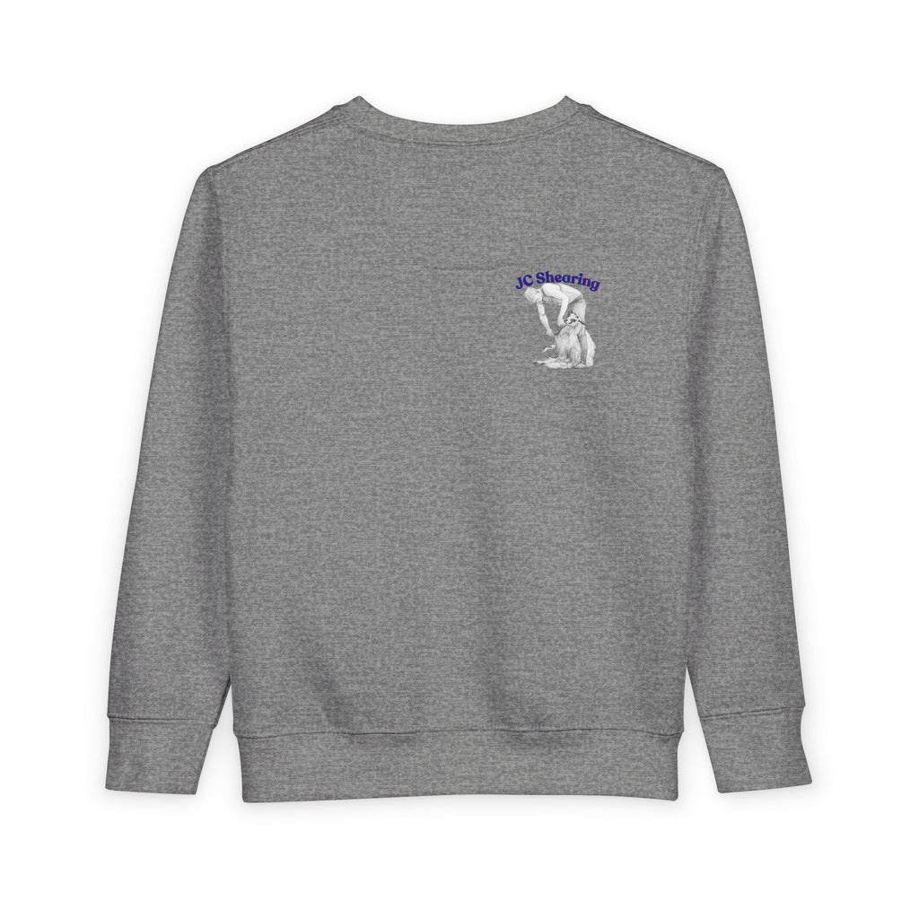 Say Hi to Perky Toddler Sweatshirt — Cute Sheep & Border Collie Kids Pullover