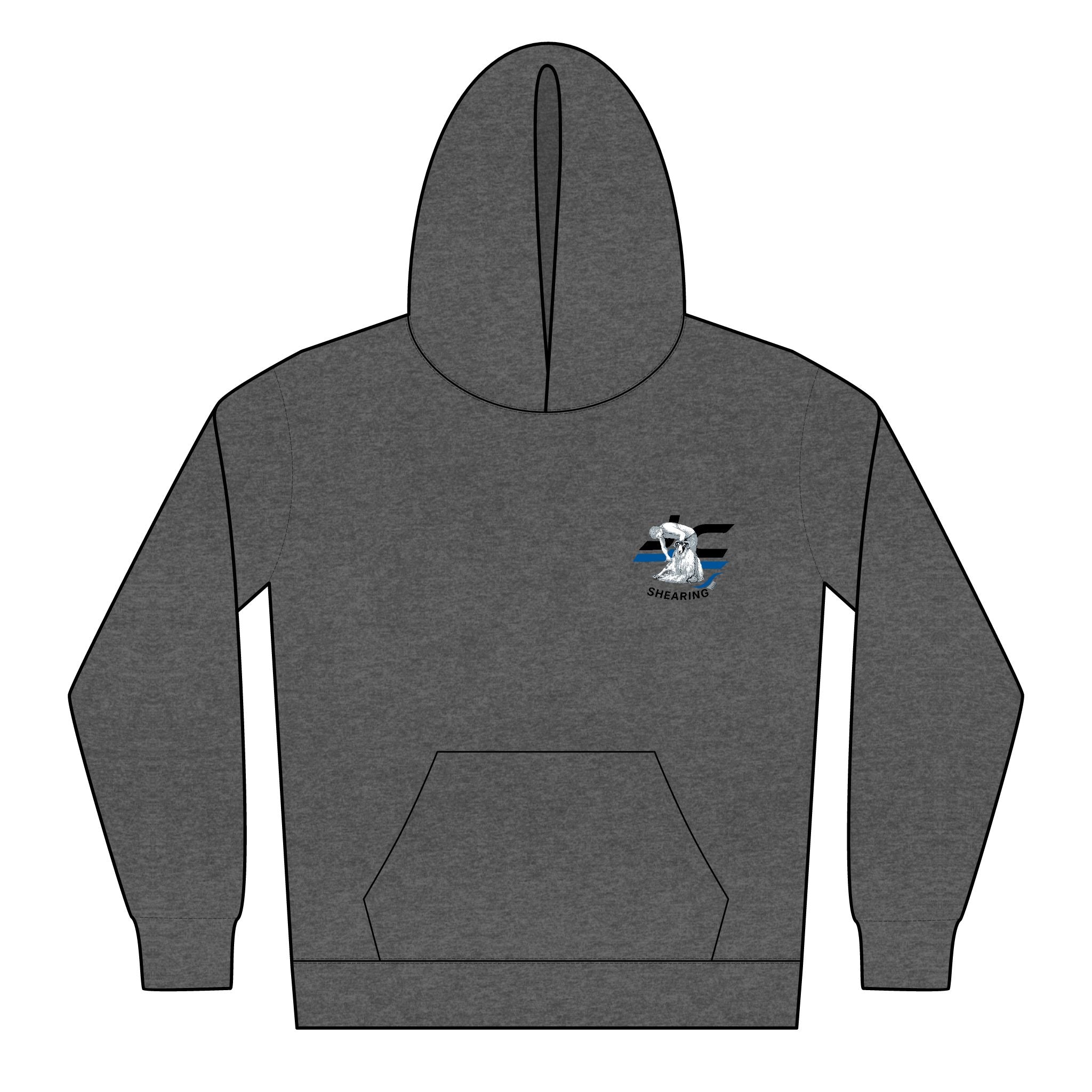 Youth Surf Shark Hoodie - Cute Surfing Shark Graphic Kids Pullover