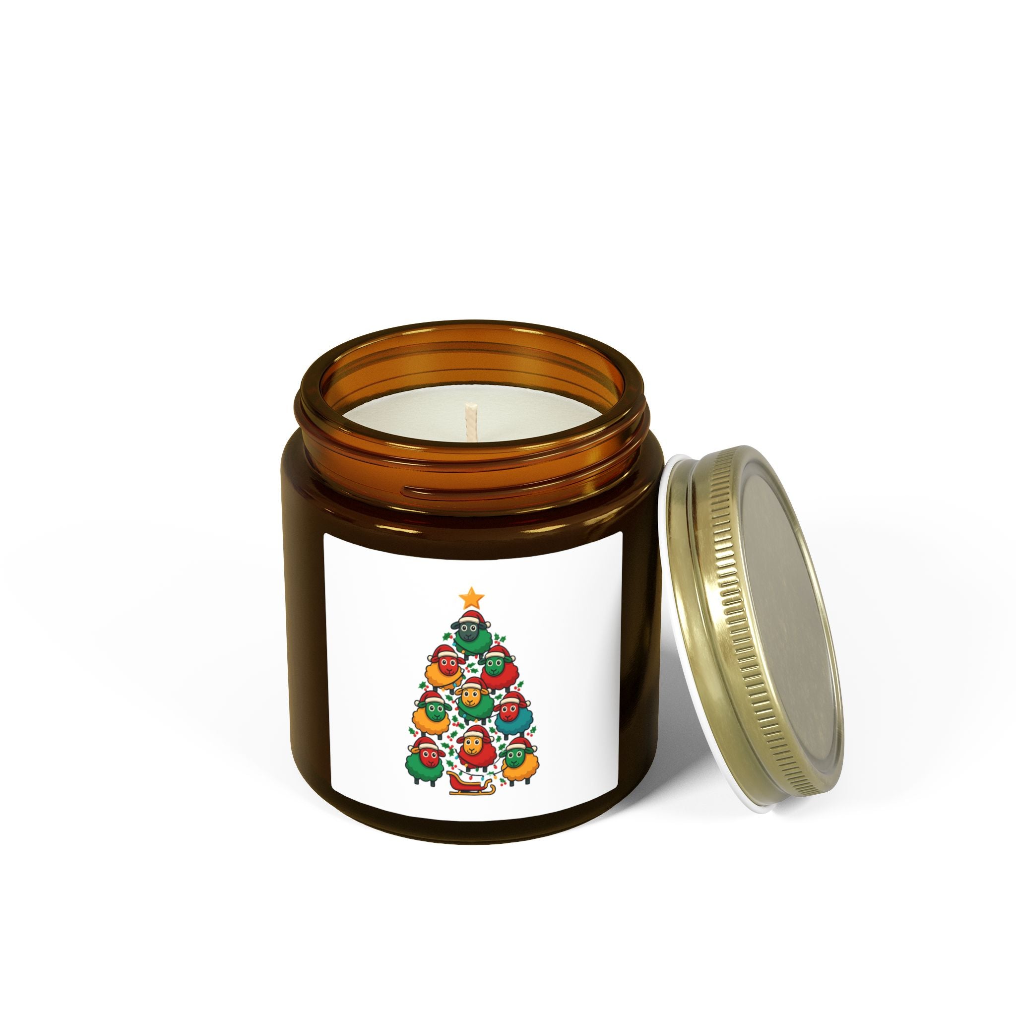 Holiday Tree Candle — Coconut Apricot Scented Jar (4oz & 9oz)