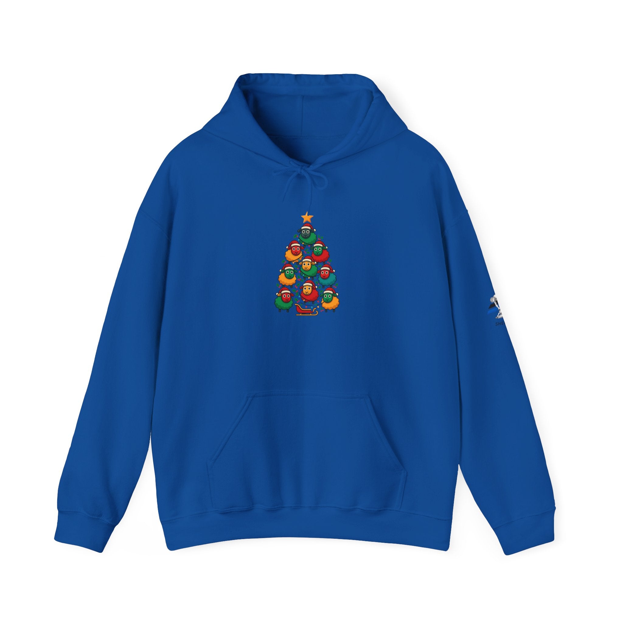 Christmas Tree Sheep Hoodie – Cute Holiday Bird Tree Graphic Sweatshirt
