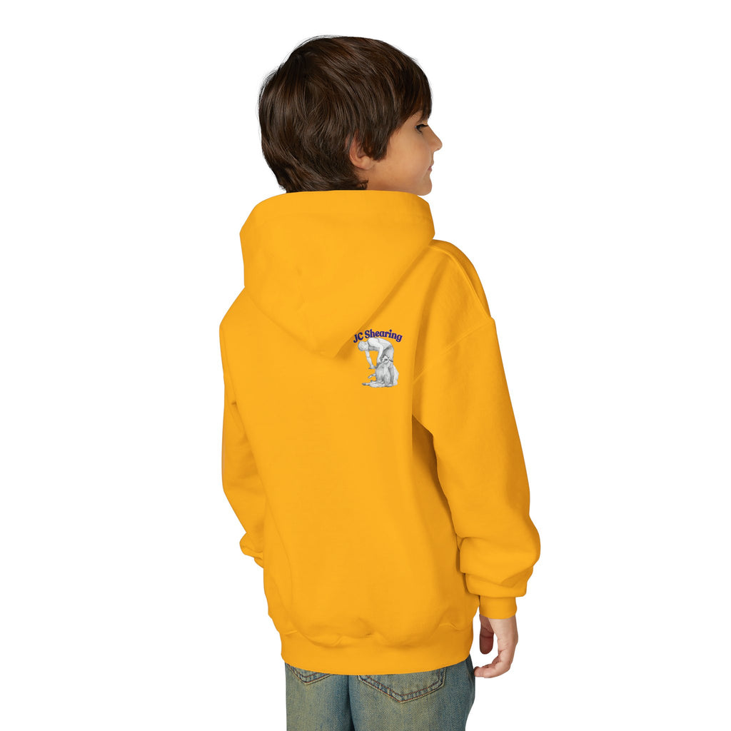 Youth Hoodie — "Say Hi to Perky" Cute Cartoon Sheep & Dog Kids Hooded Sweatshirt