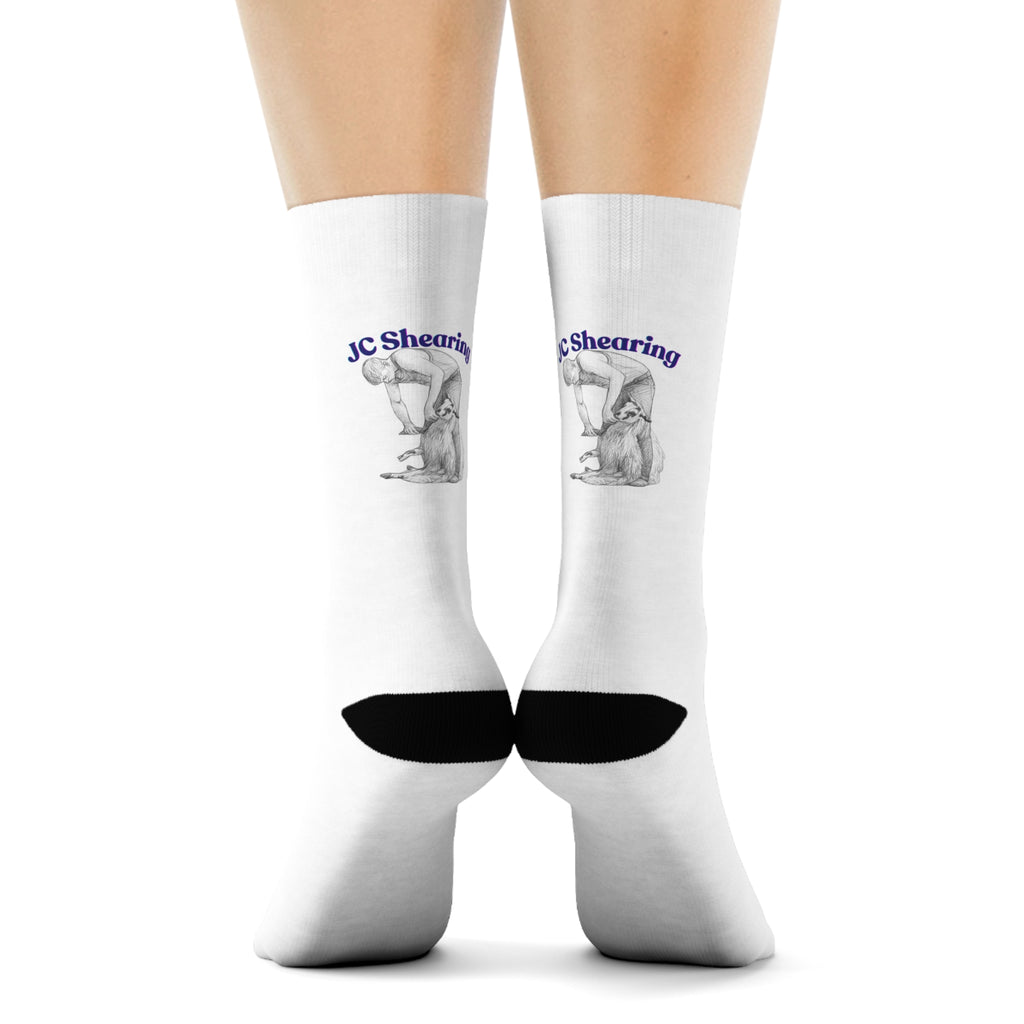 JC Shearing Crew Socks — Sheep Shearer Illustration