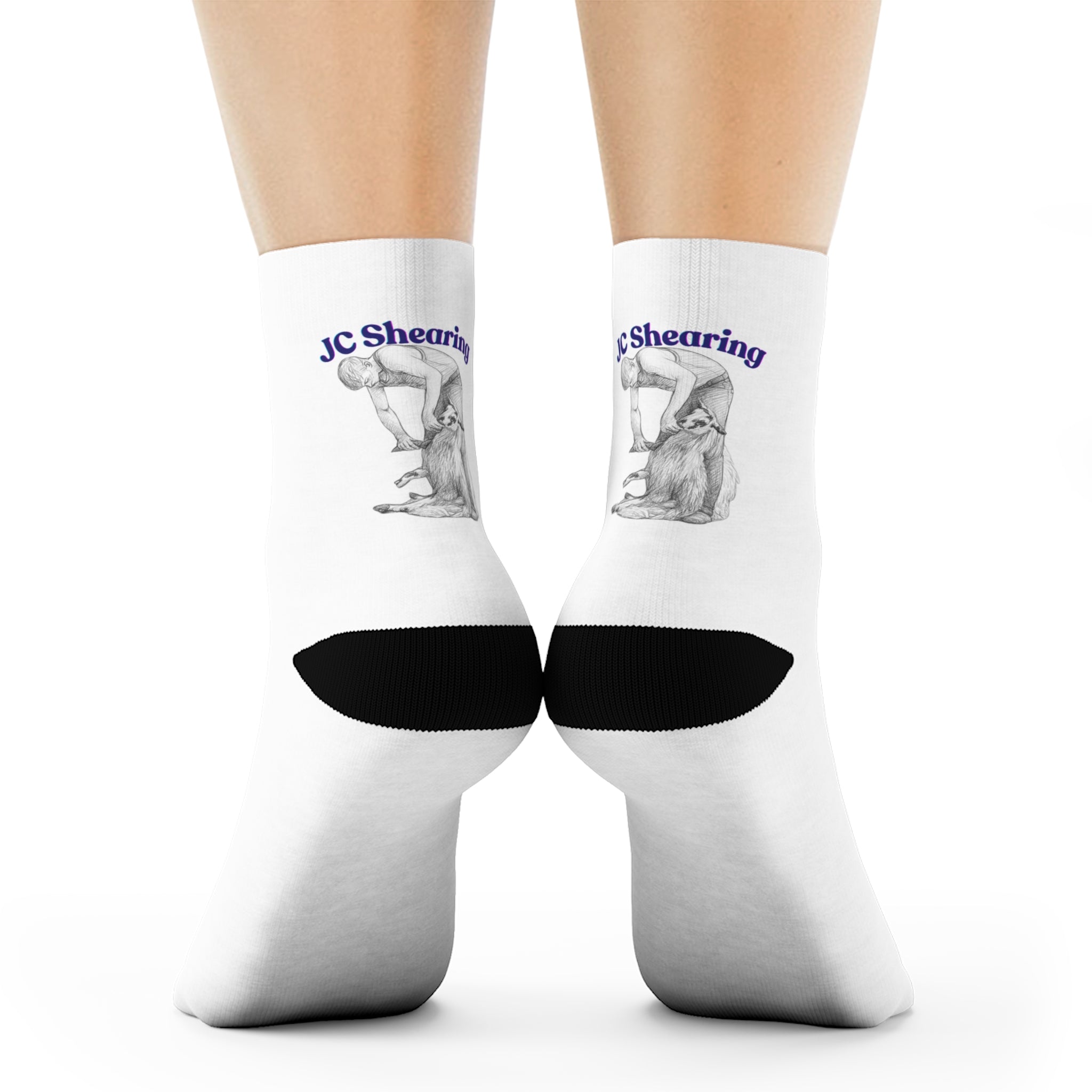 JC Shearing Crew Socks — Sheep Shearer Illustration