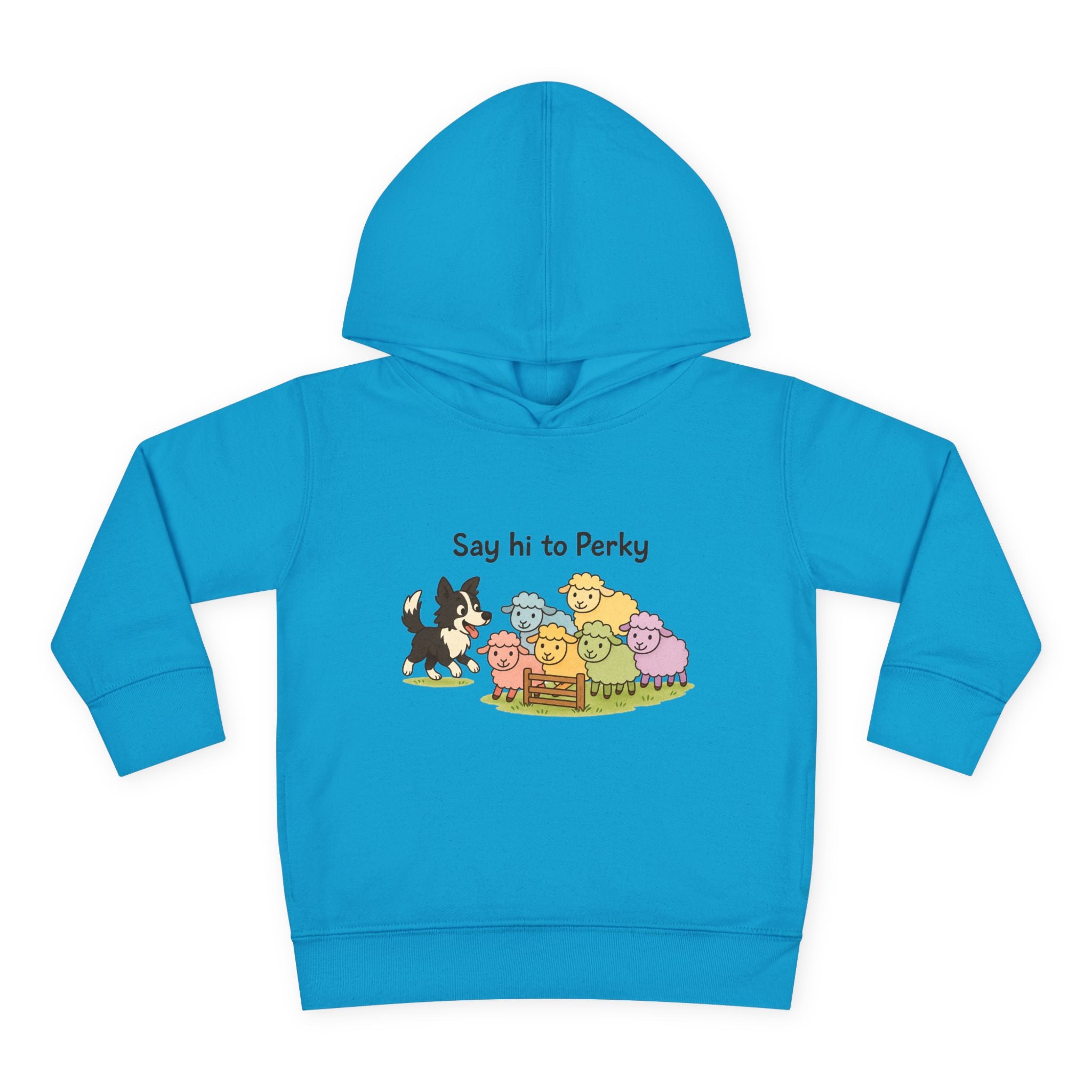 Toddler Hoodie - "Say Hi to Perky" Cute Farm Animal Pullover for Kids