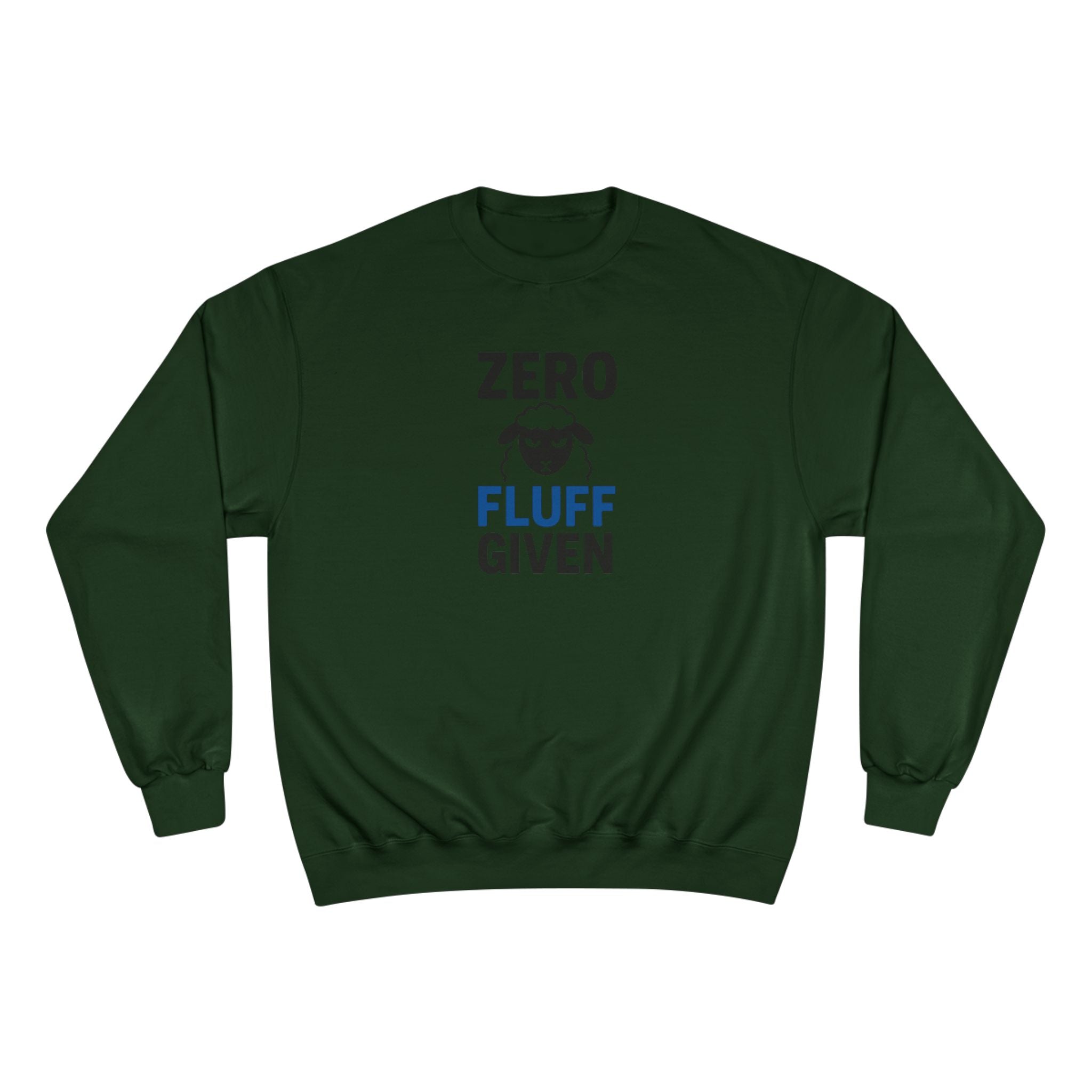Zero Fluff Given Sweatshirt — Funny Sheep Graphic Crewneck