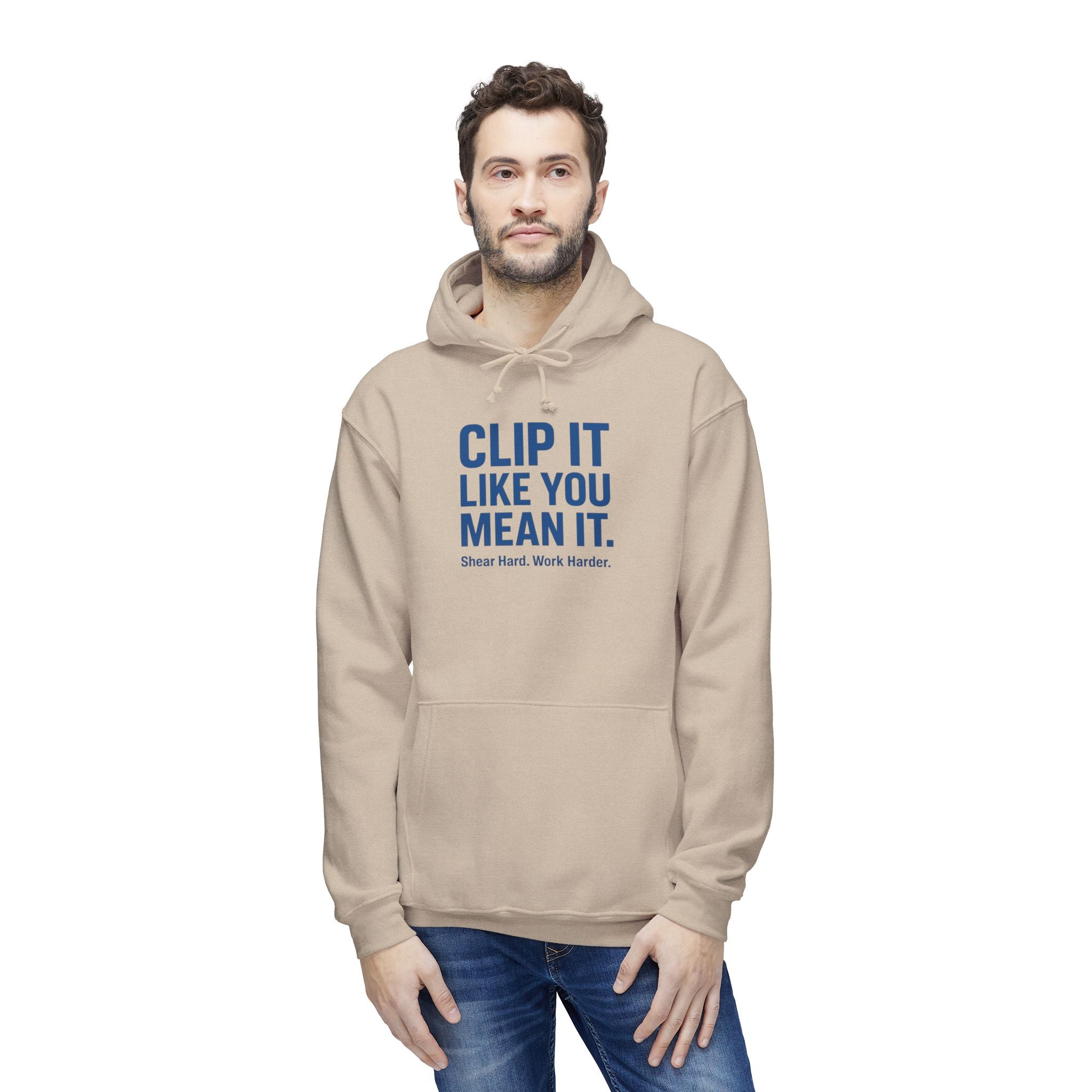 Hoodie — "Clip It Like You Mean It" Motivational Barber Hoodie