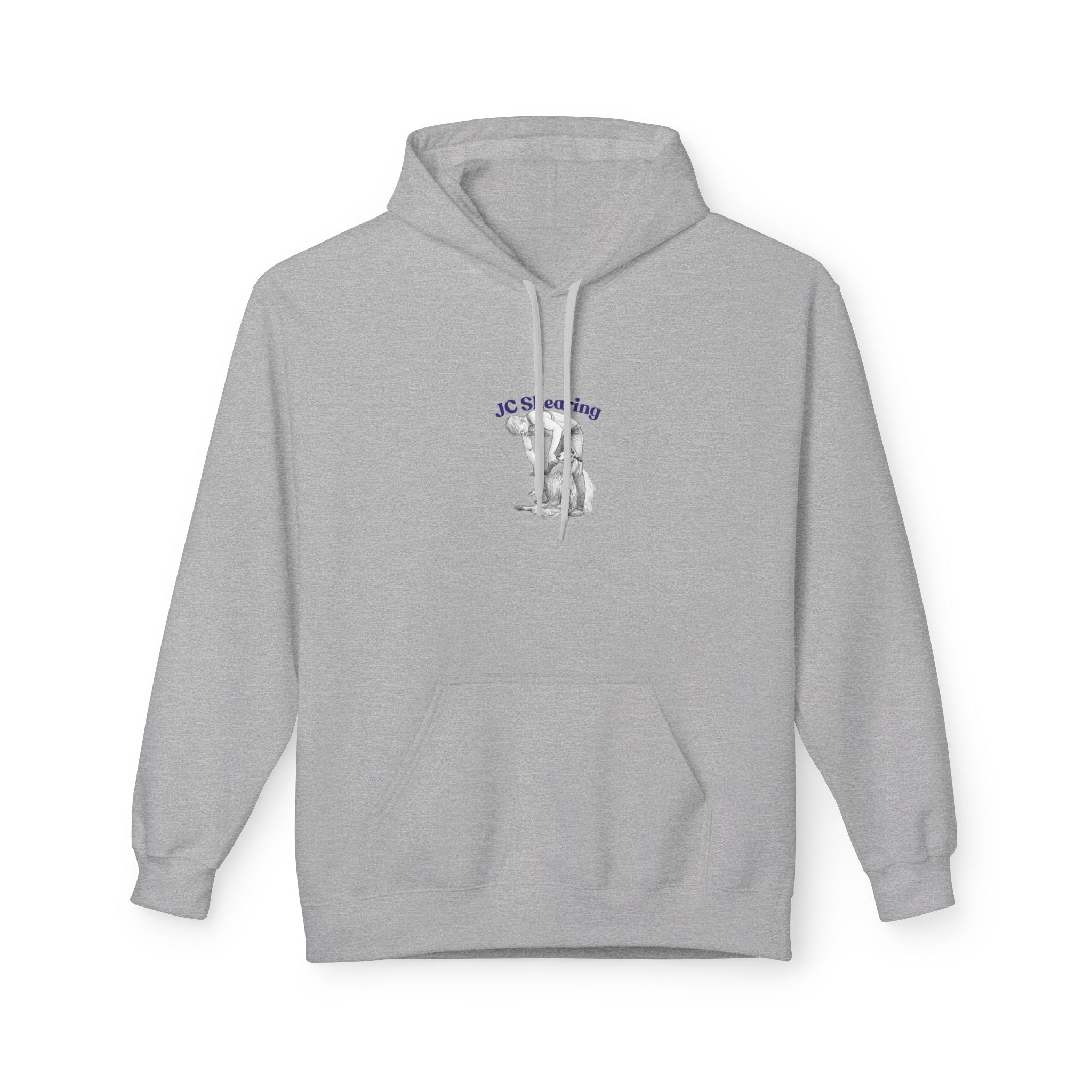Hoodie — 'JC Is My King' Cat Graphic Minimalist Fleece Hoodie