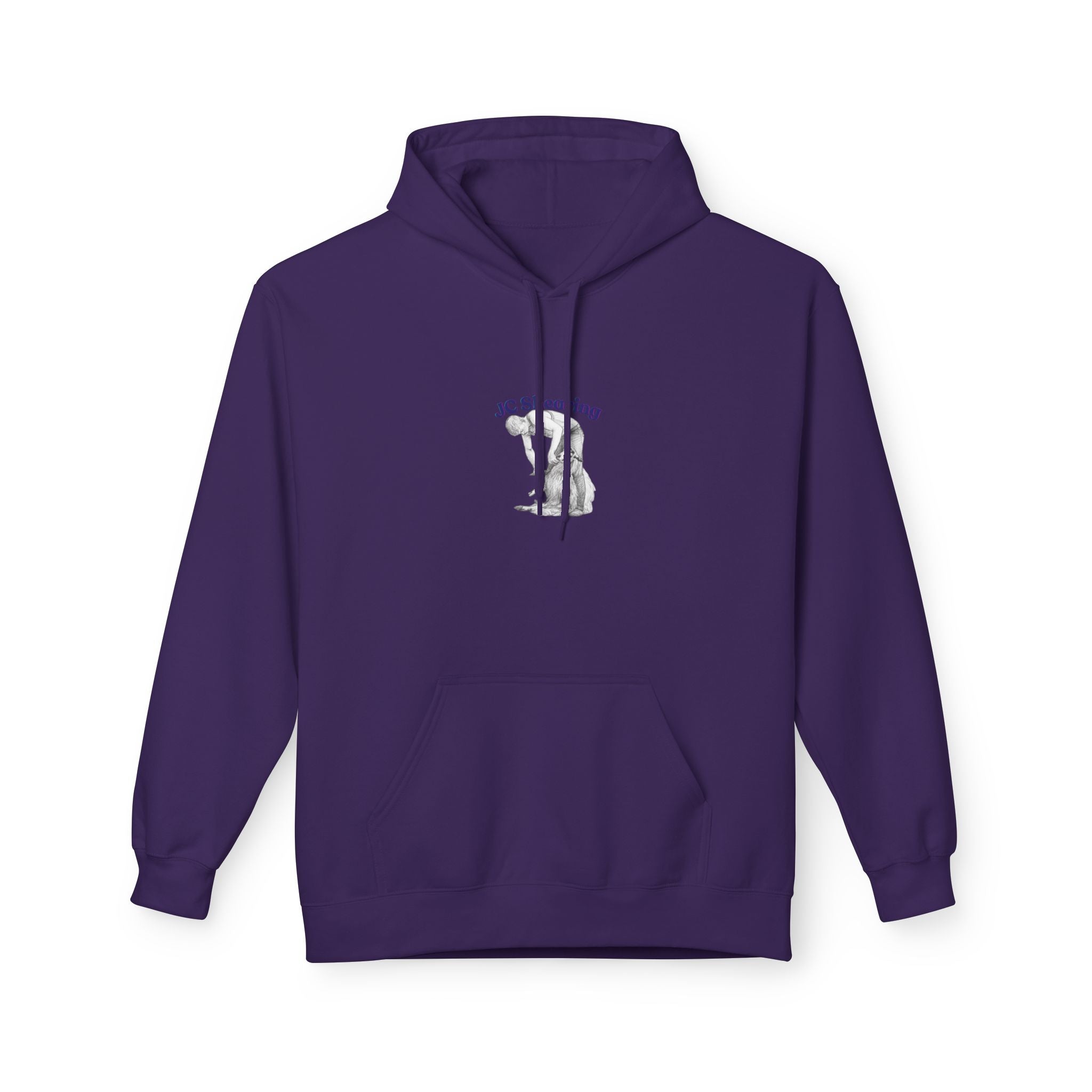 Hoodie — 'JC Is My King' Cat Graphic Minimalist Fleece Hoodie