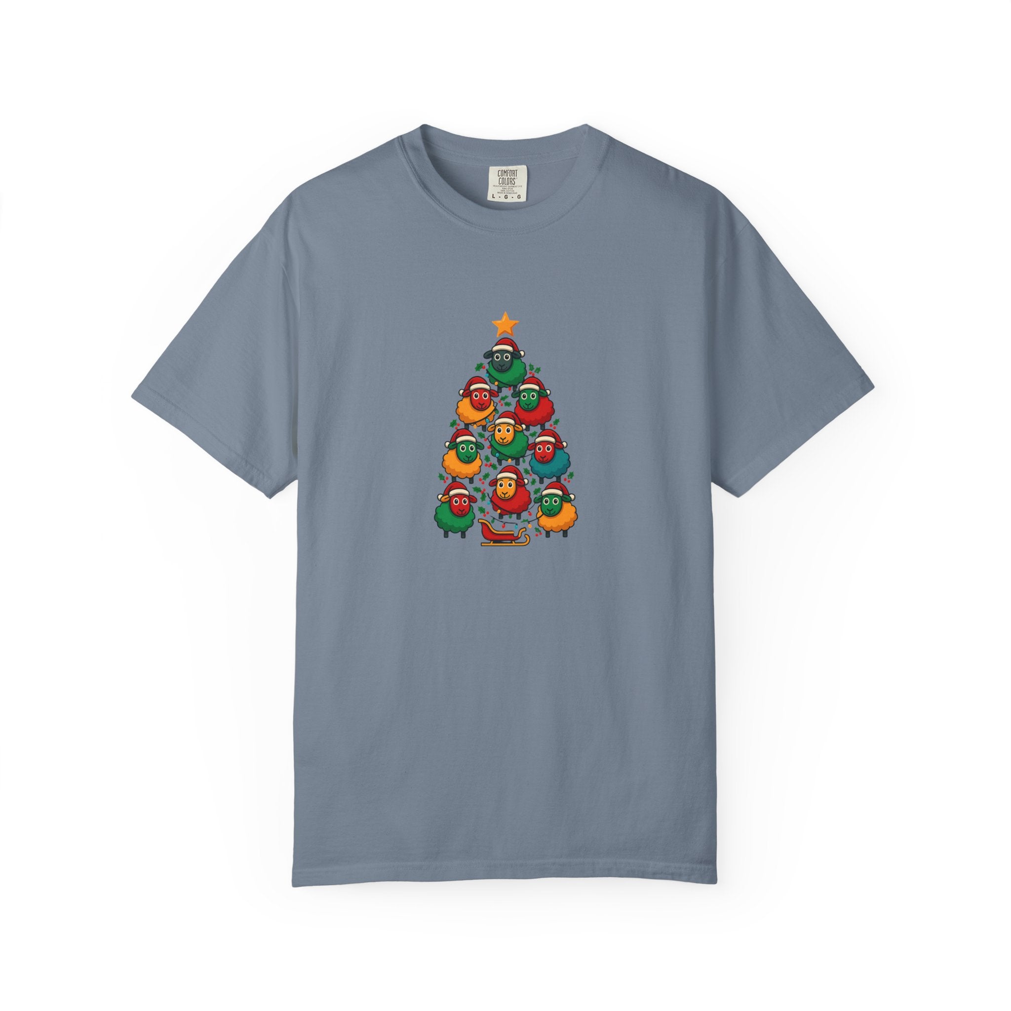 Christmas Tree Sheep Graphic T-Shirt