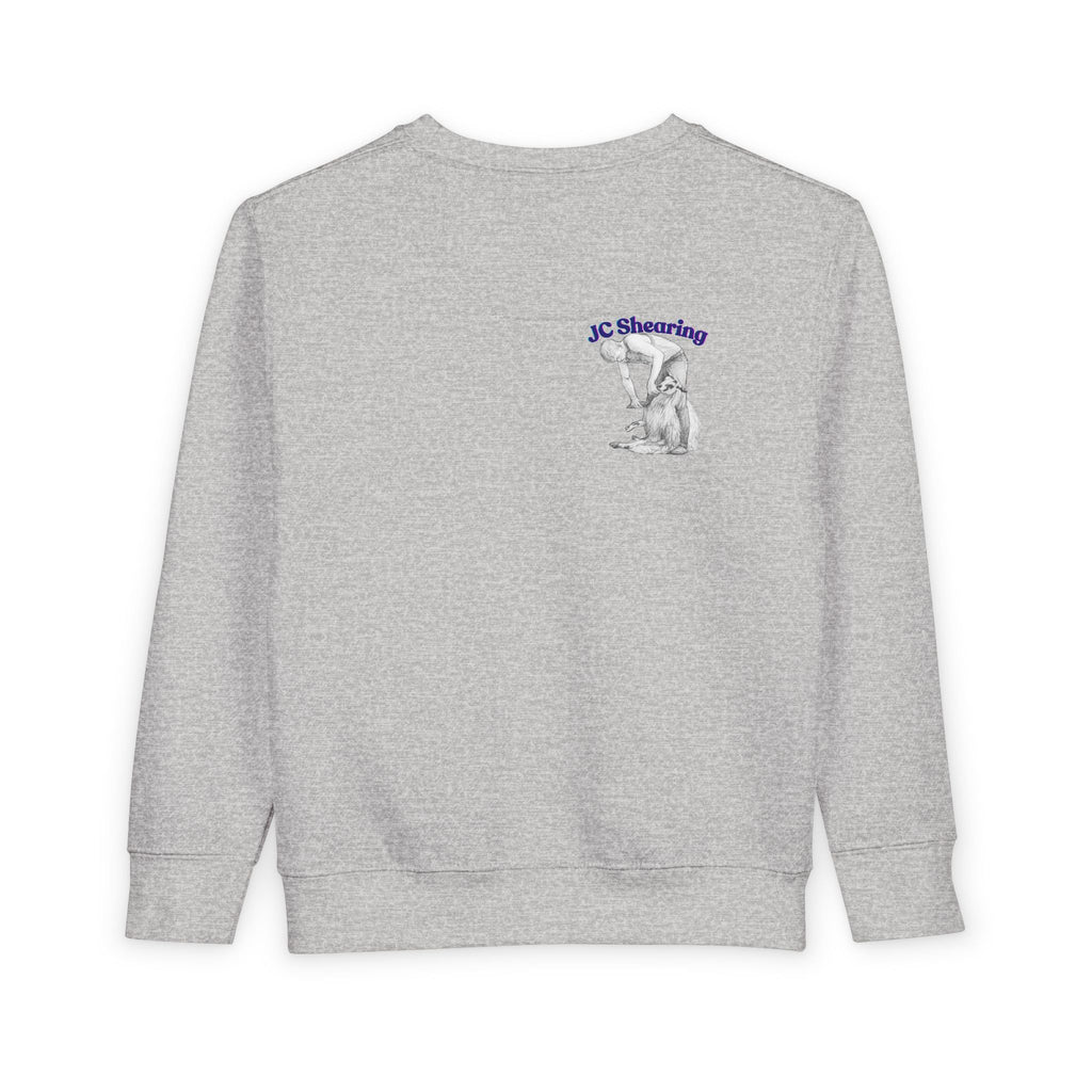 Toddler Sweatshirt — Cute Farm Tractor Crewneck with Puppy & Sheep Graphic
