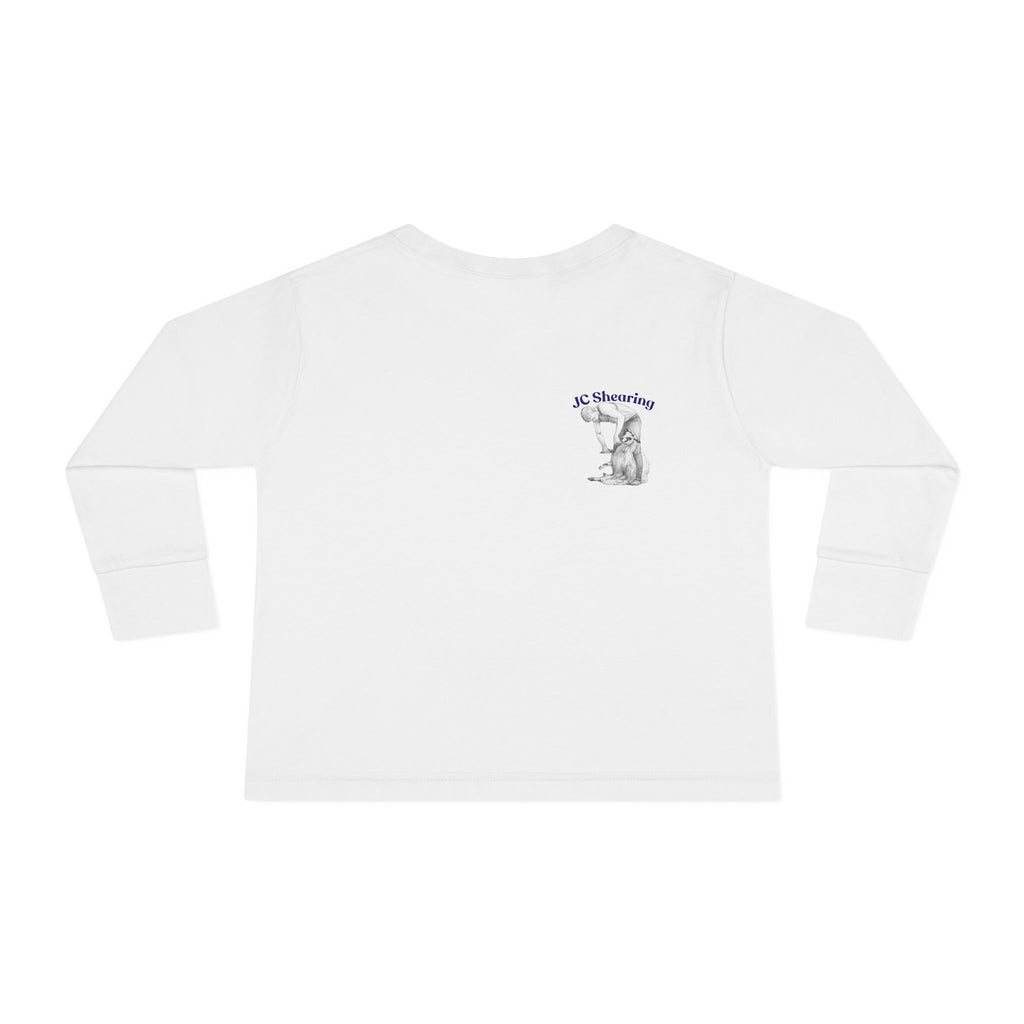 Toddler Long Sleeve Tee — Colorful Jumping Sheep Kids Shirt