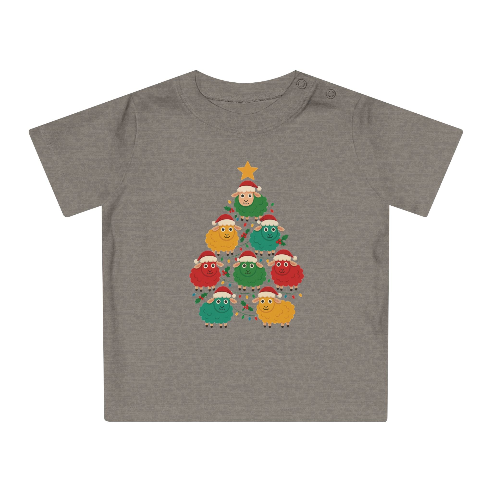 Christmas Sheep Tree Baby T-Shirt – Cute Holiday Infant Tee