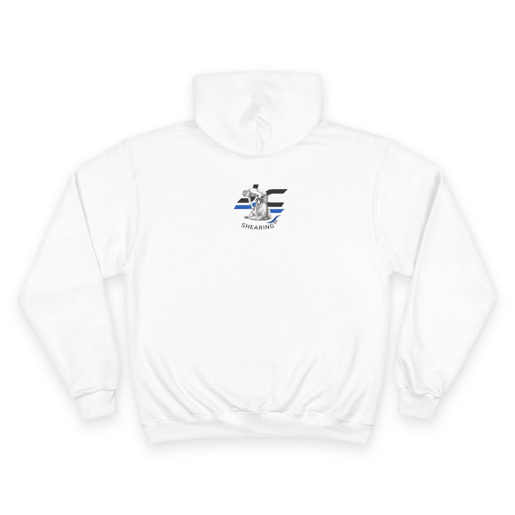 Champion Hoodie — "Clip It Like You Mean It" Shear Hard Work Hard Graphic Hoodie