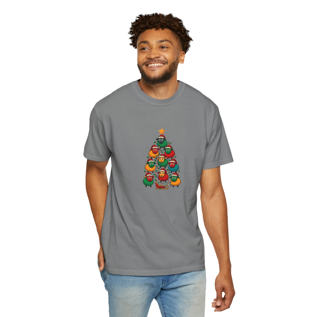 Christmas Tree Sheep Graphic T-Shirt