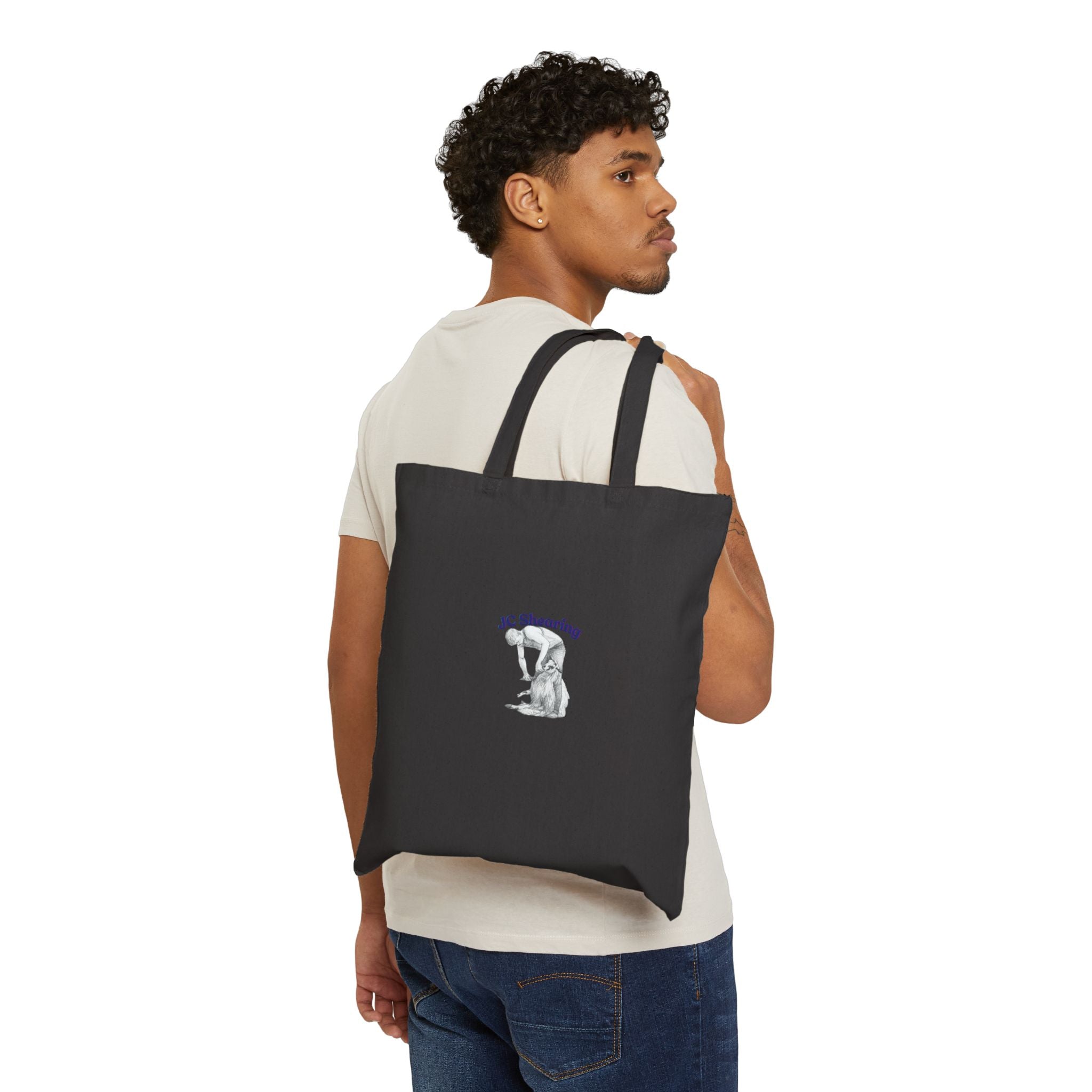Canvas Tote Bag — 'Say Hi to Perky' Farm Animal Eco Grocery Tote