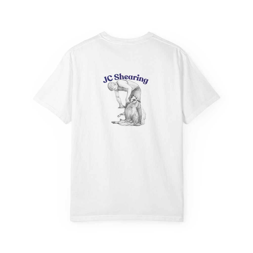 JC Monogram Chest Logo T-Shirt — Minimalist White Graphic Tee