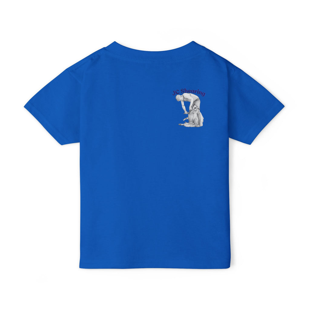 Say Hi to Perky Toddler T-Shirt — Cute Pastel Sheep & Border Collie Kids Tee