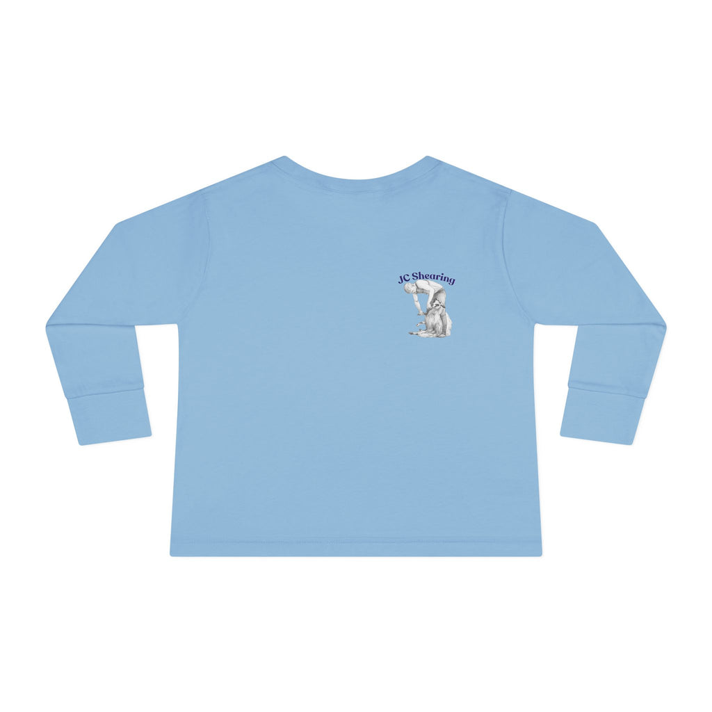 Toddler Long Sleeve Tee — Colorful Jumping Sheep Kids Shirt