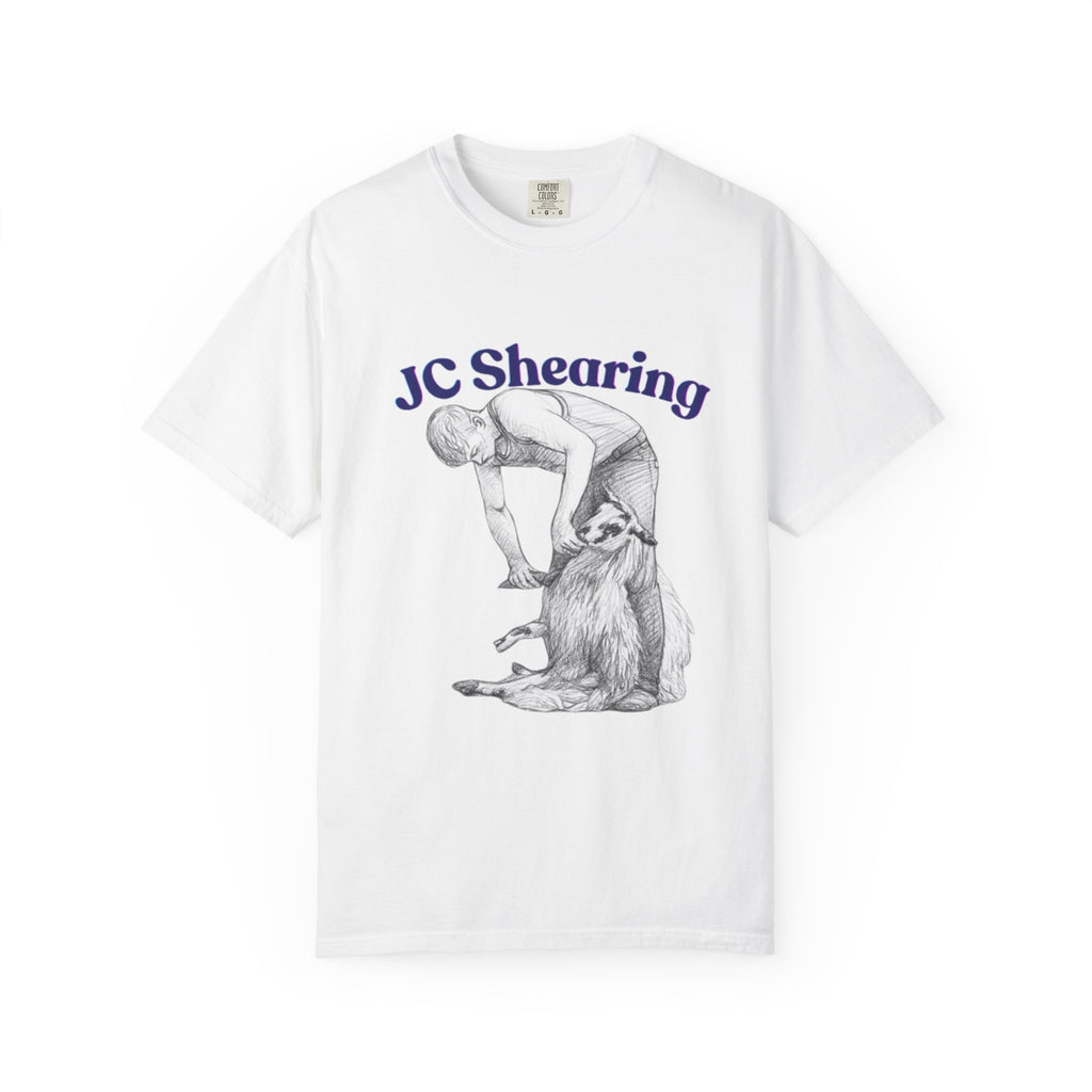 JC Monogram Chest Logo T-Shirt — Minimalist White Graphic Tee