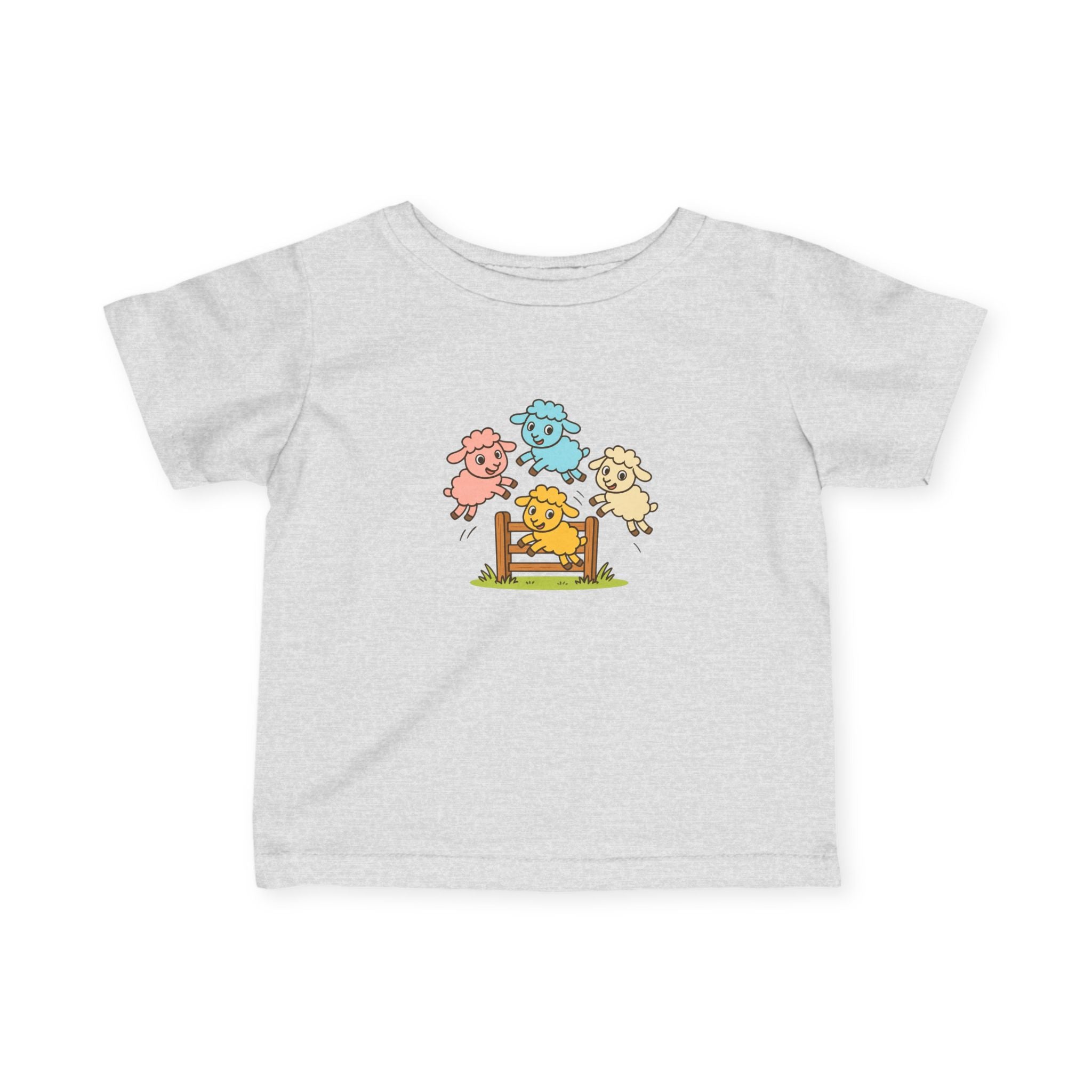 Infant Tee — Cute Jumping Sheep Nursery Graphic