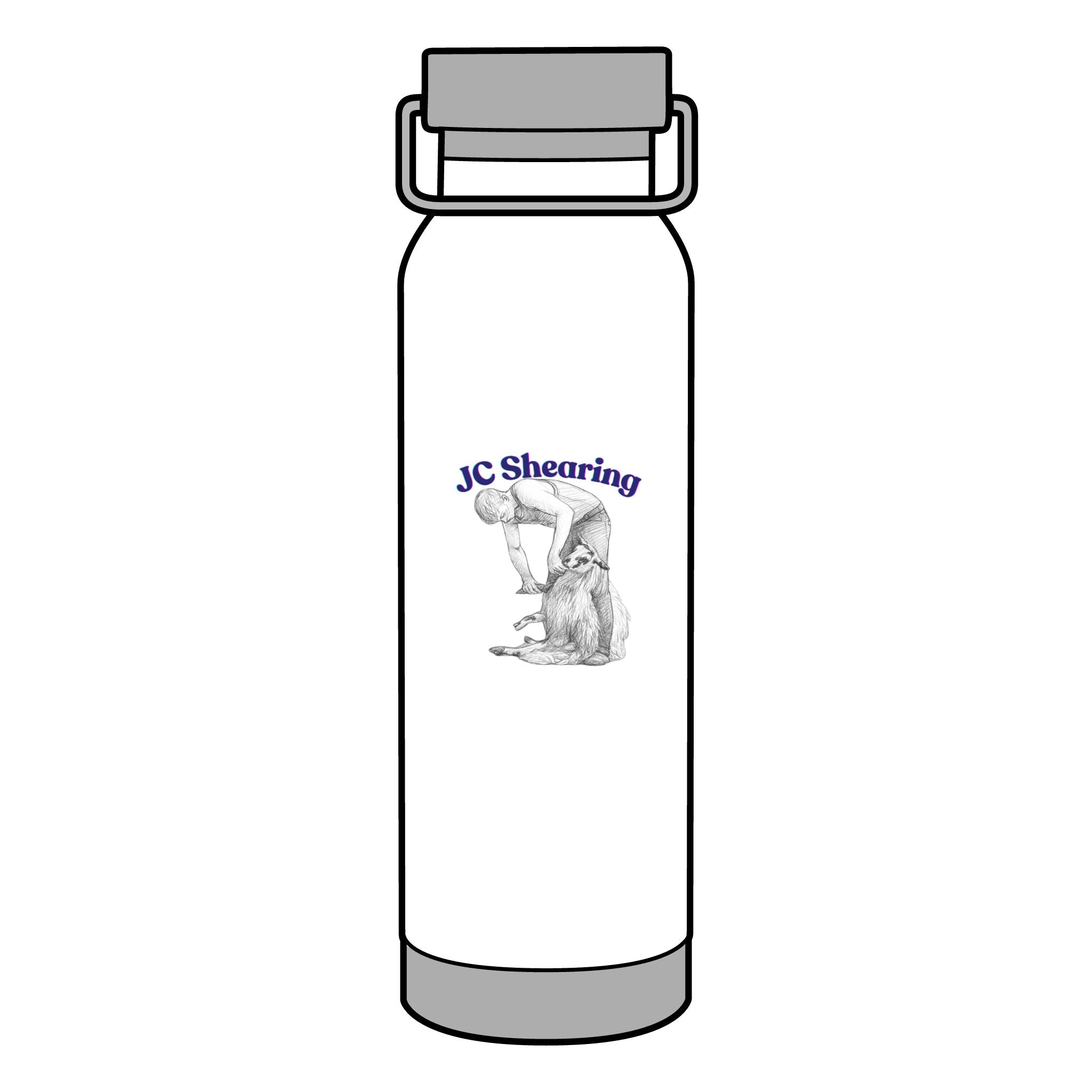 22oz Engraved Water Bottle — JC Shearing Illustration