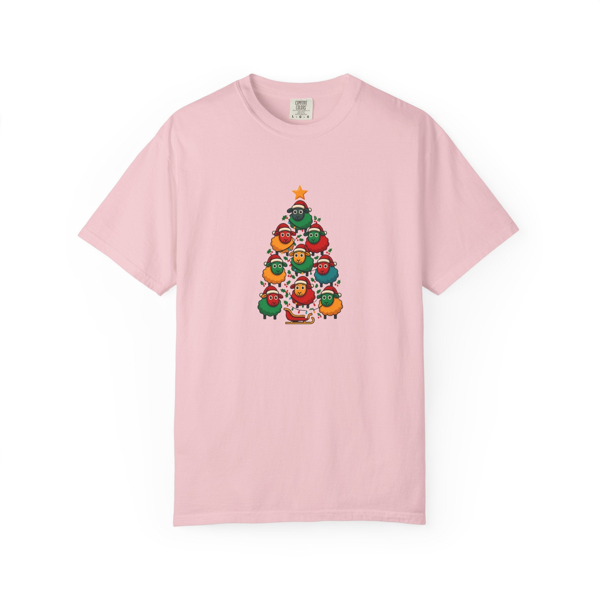 Christmas Tree Sheep Graphic T-Shirt
