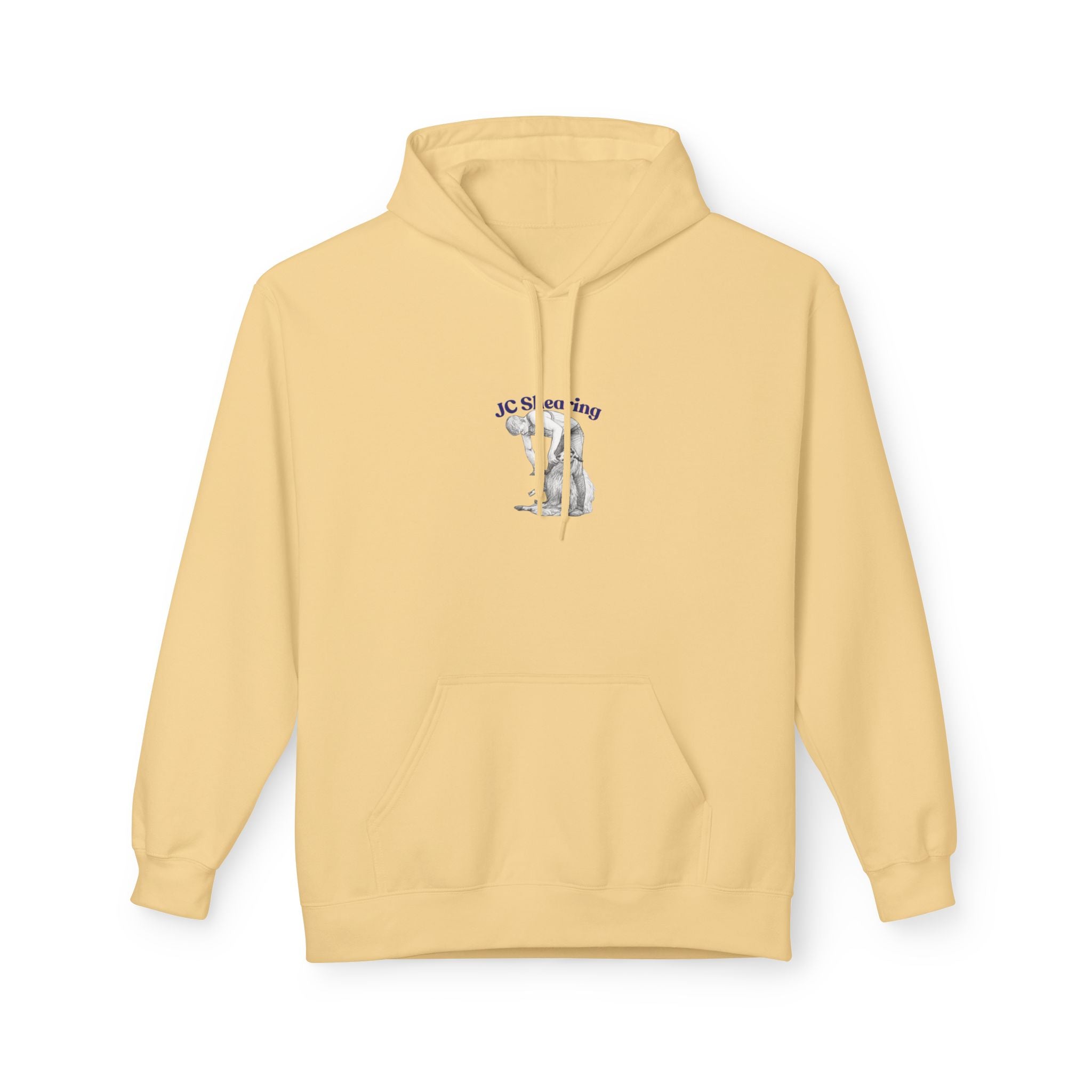 Hoodie — 'JC Is My King' Cat Graphic Minimalist Fleece Hoodie