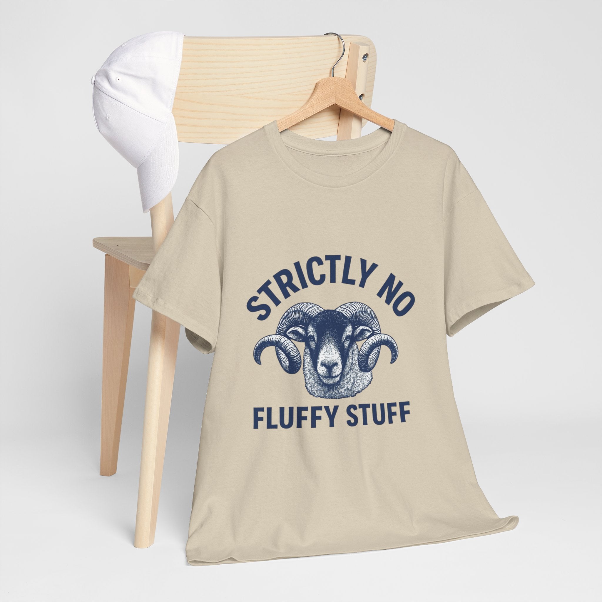 Short-Sleeve Tee — "Strictly No Fluffy Stuff" Ram Graphic T-Shirt