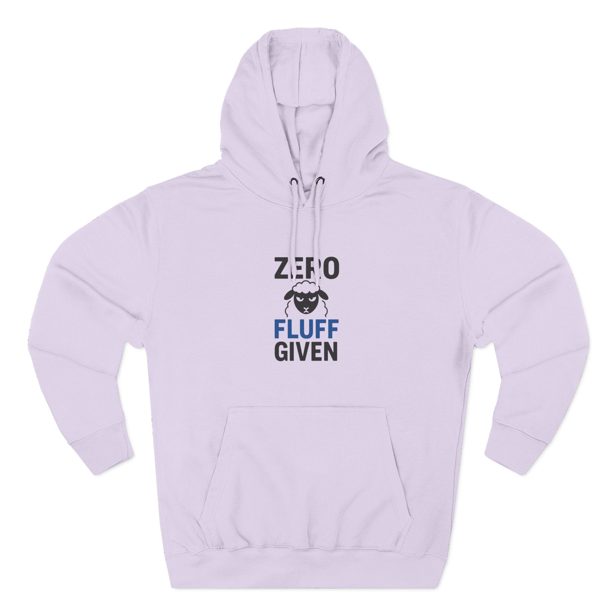 Hoodie — "Zero Fluff Given" Funny Skiing Pullover
