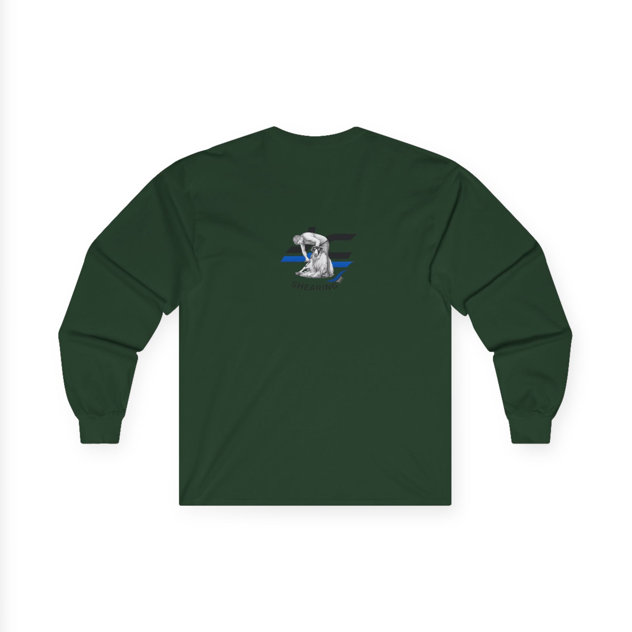 Long Sleeve Tee — Christmas Sheep Tree Graphic Holiday Shirt