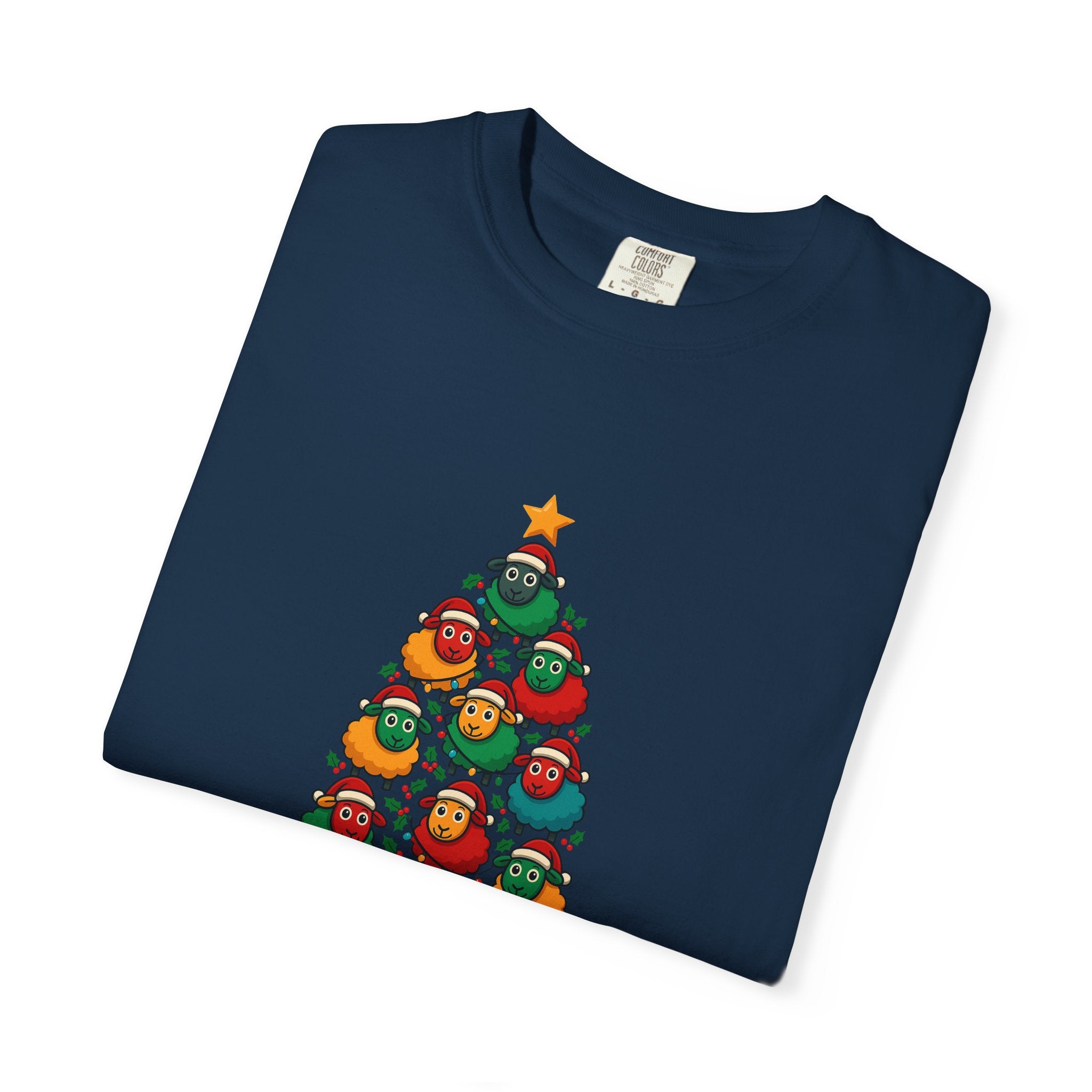 Christmas Tree Sheep Graphic T-Shirt
